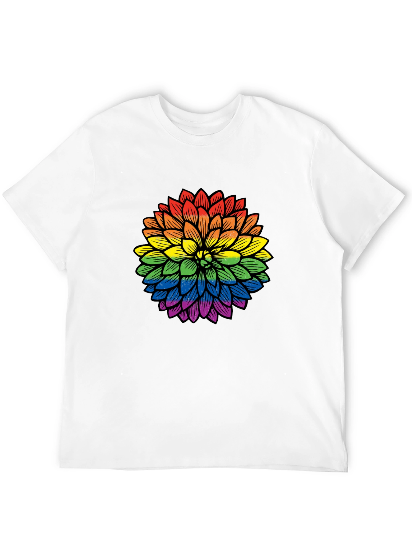 Rainbow Flower Graphic T-Shirt - Pride Apparel