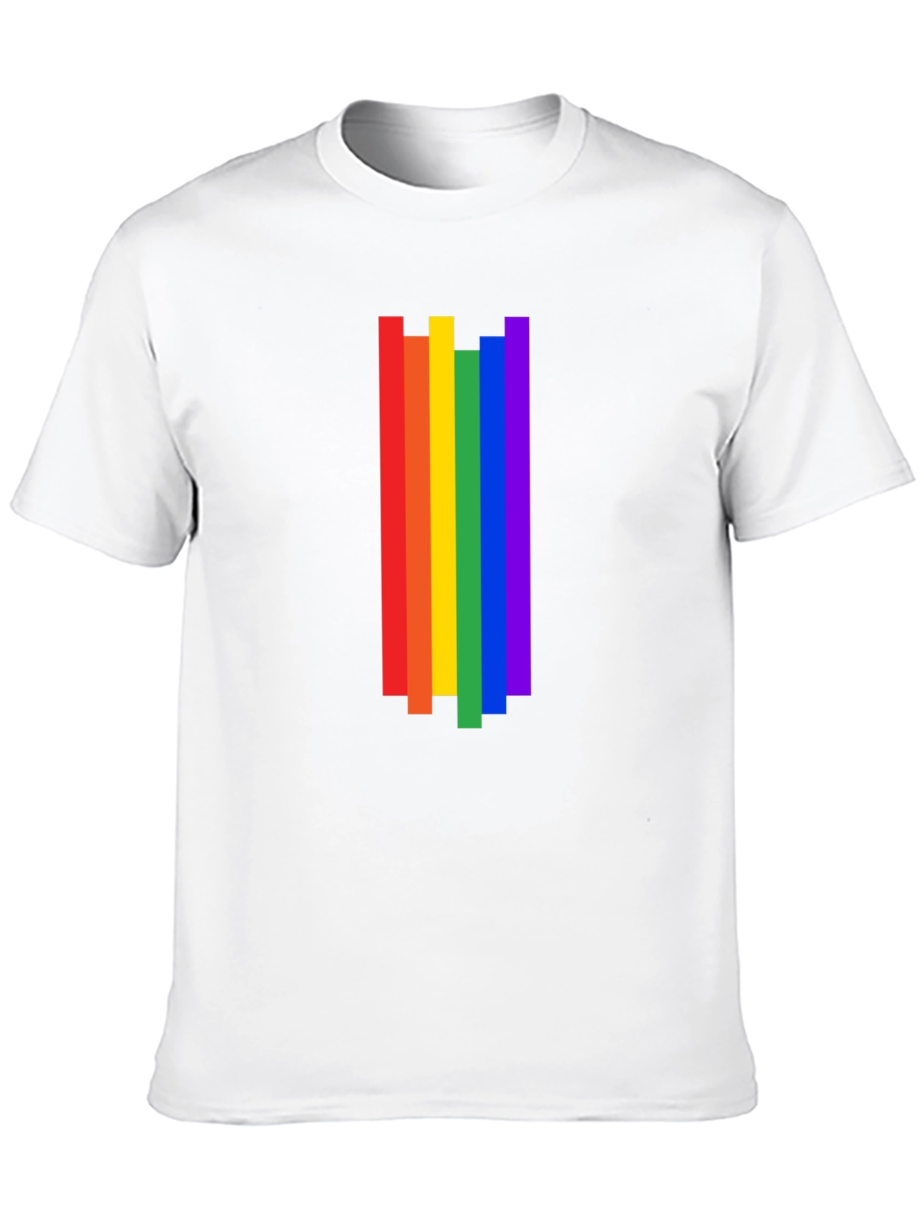 Rainbow Stripe Graphic Tee - Pride Month Shirt