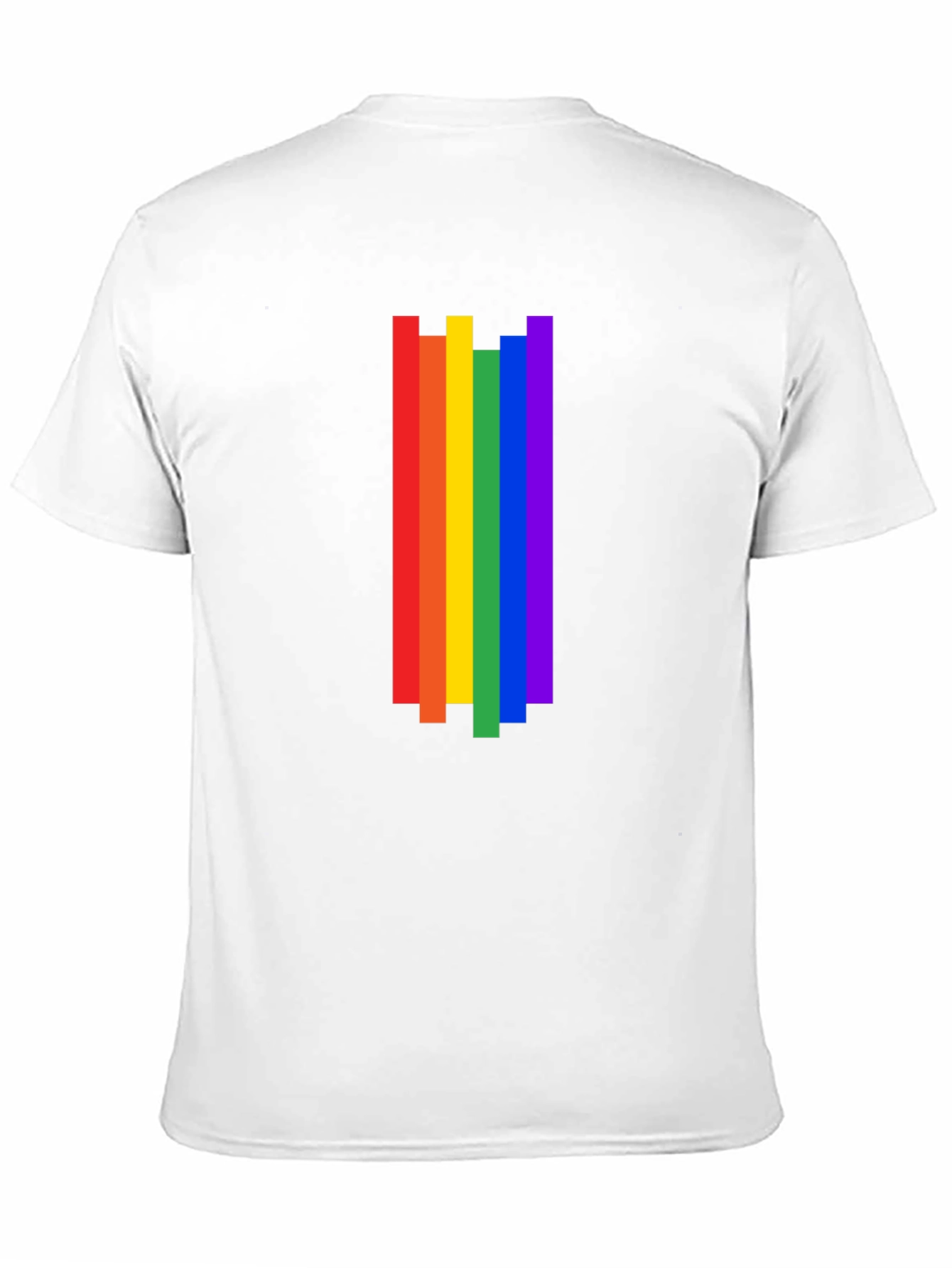 Rainbow Stripe Graphic Tee - Pride Month Shirt