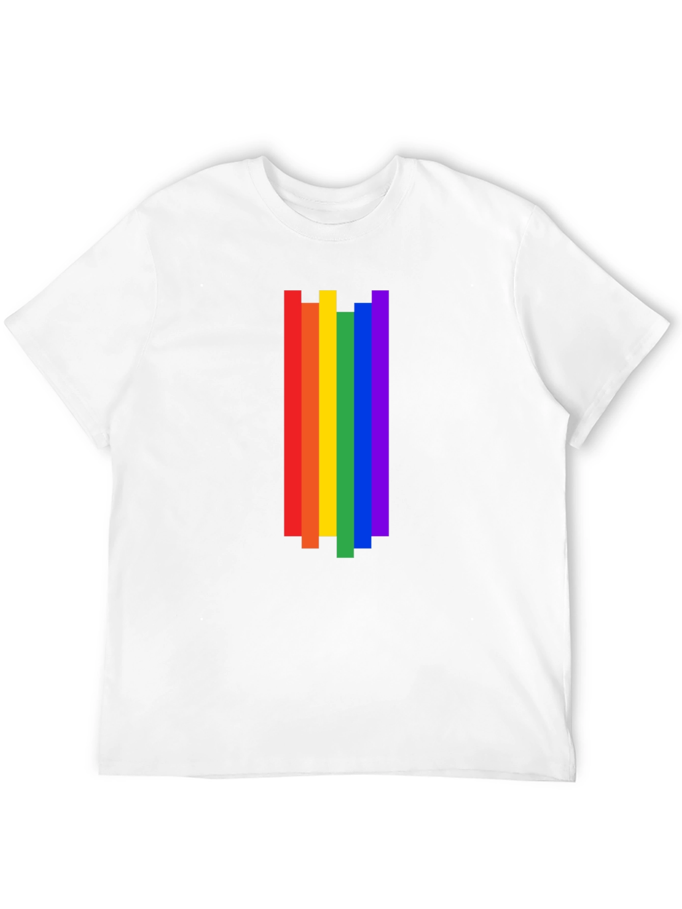 Rainbow Stripe Graphic Tee - Pride Month Shirt