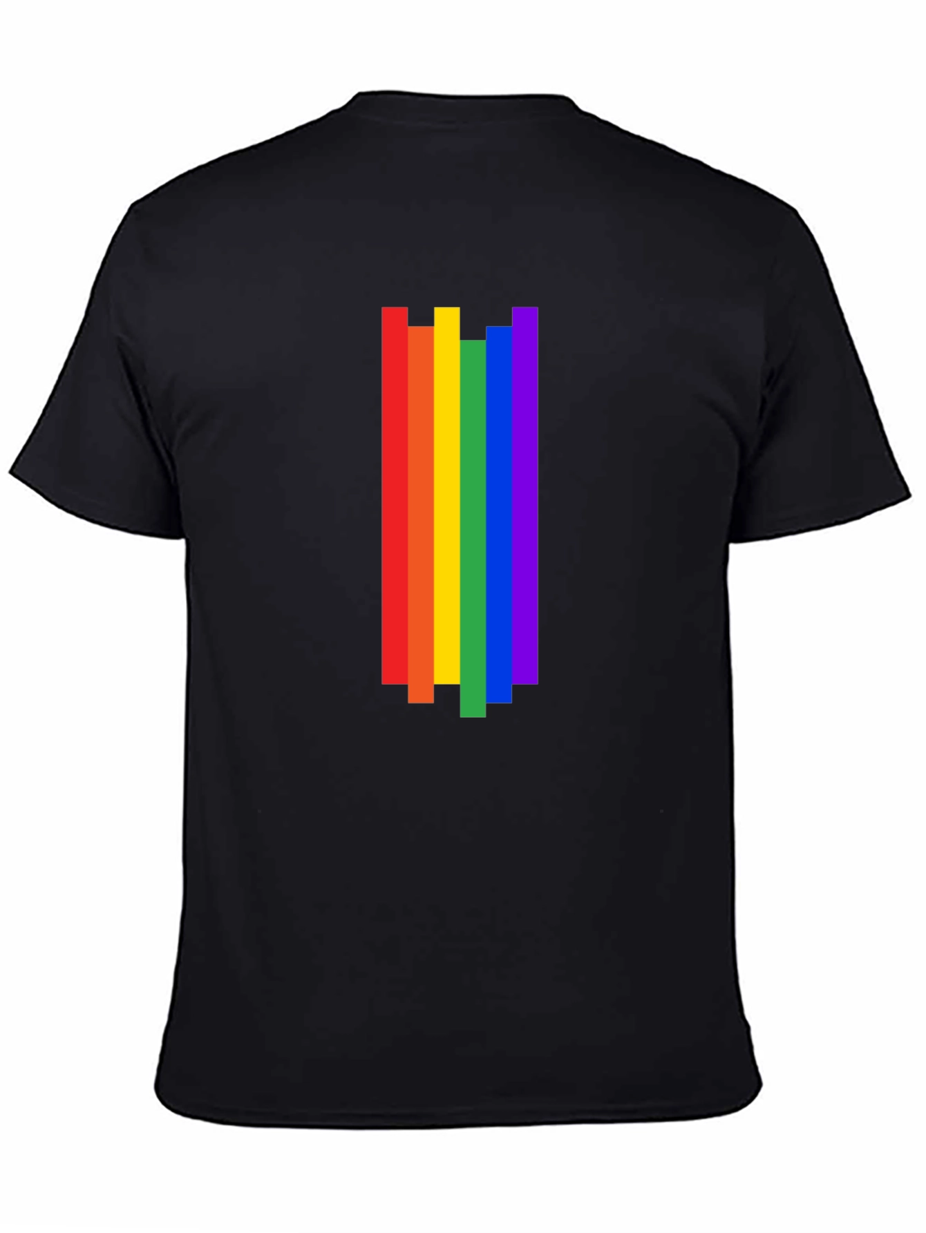 Rainbow Stripe Graphic Tee - Pride Month Shirt