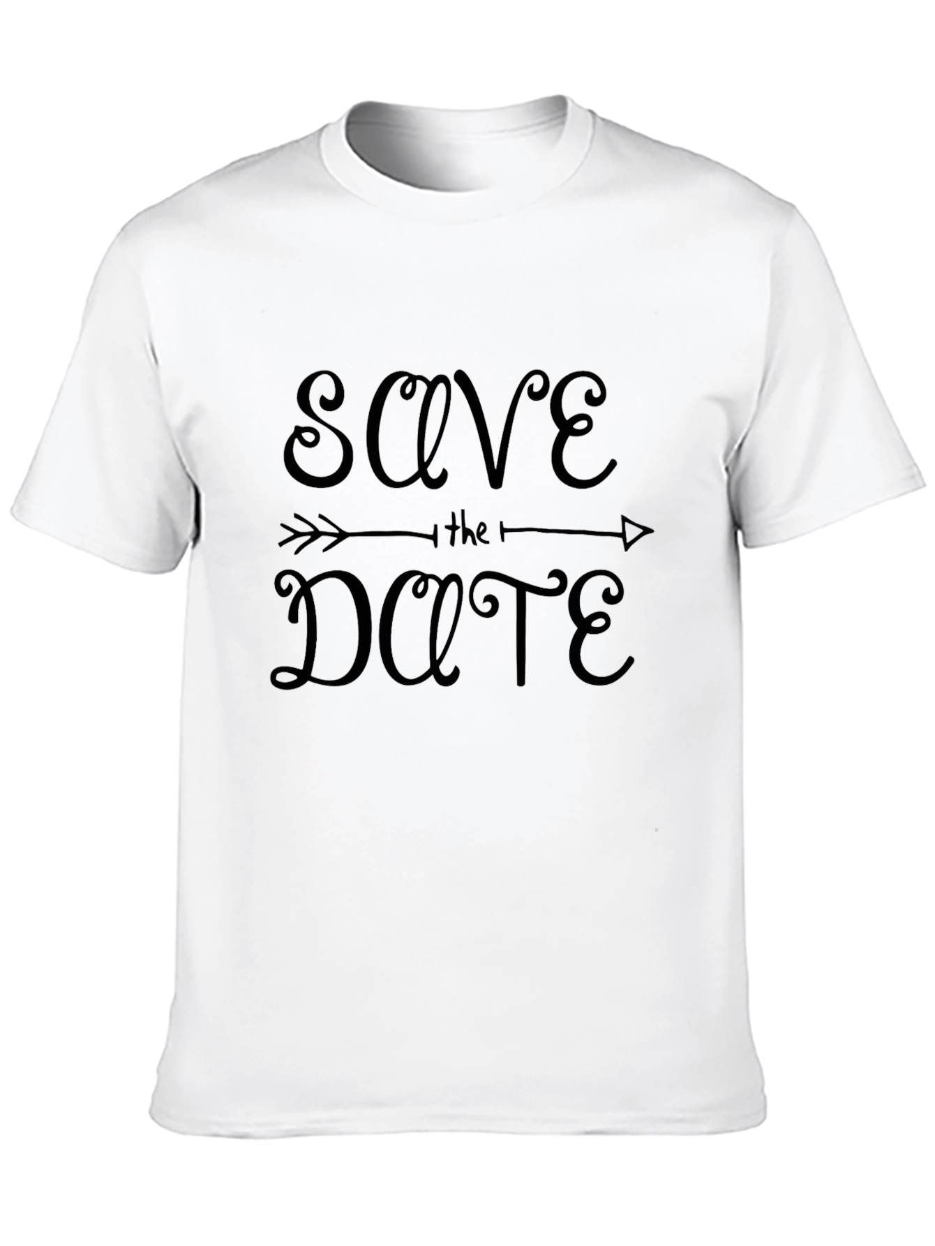 Save the Date Graphic T-Shirt - Black Casual Tee