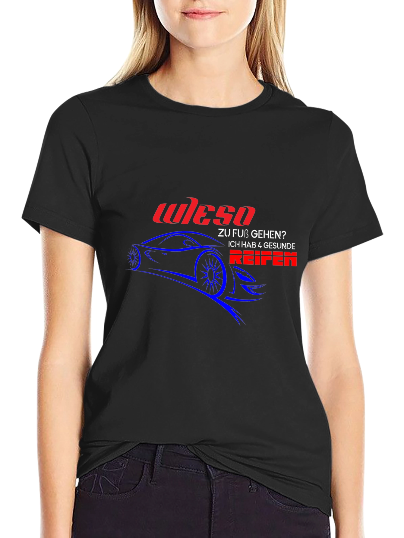 Wieso Car Graphic T-Shirt - Black Cotton Tee
