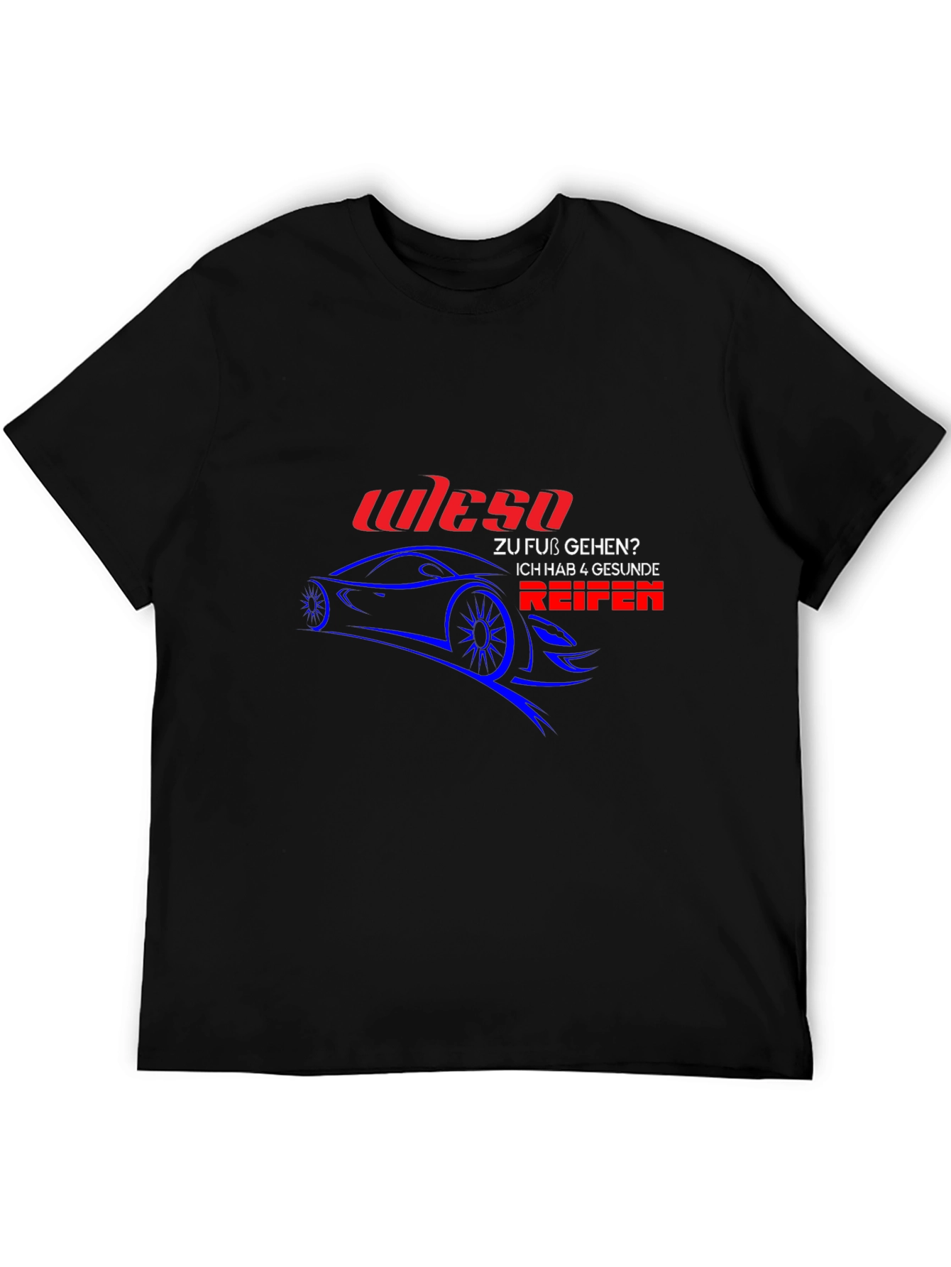 Wieso Car Graphic T-Shirt - Black Cotton Tee