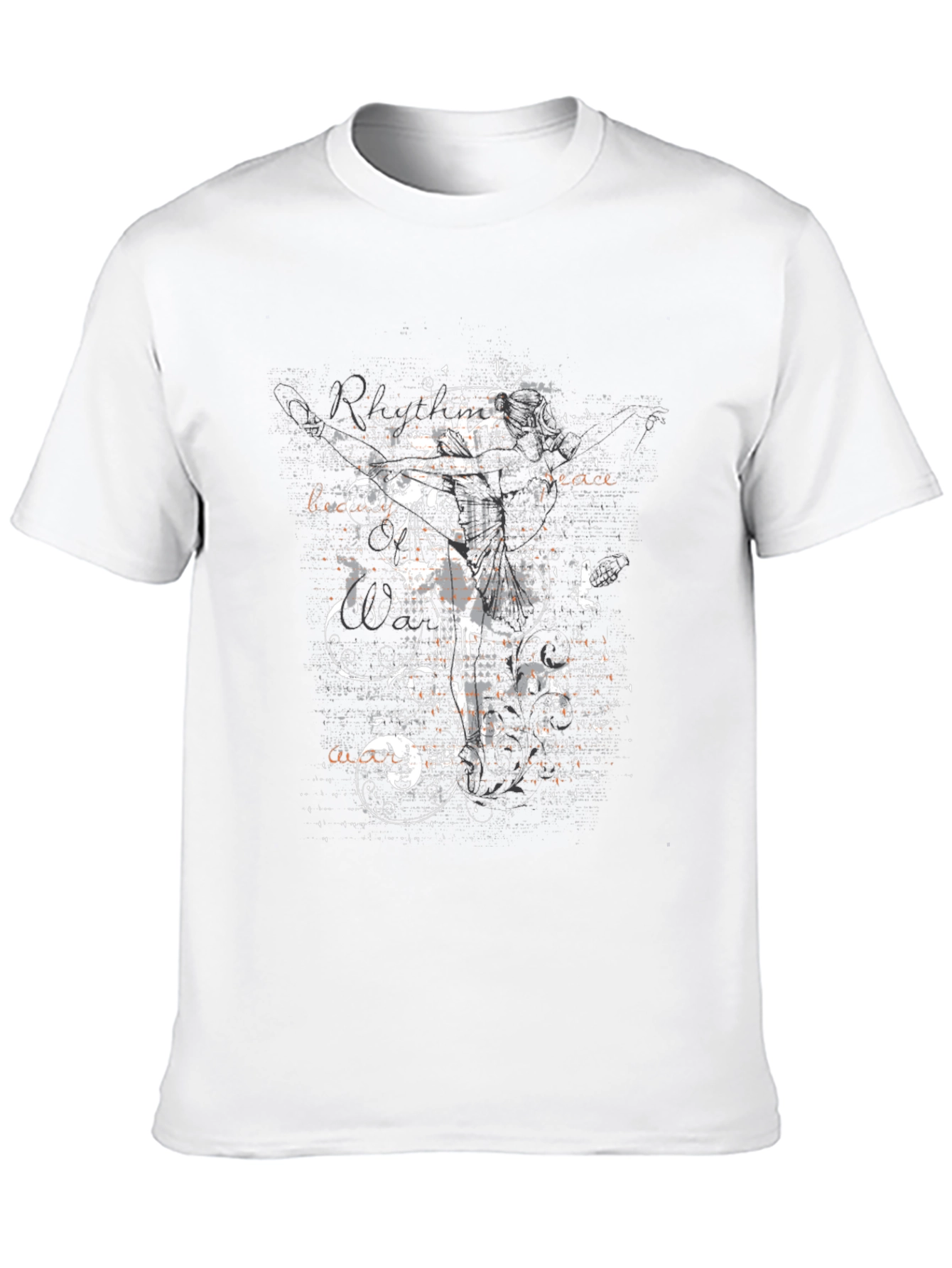Edgy Graphic Print Crew Neck Tee