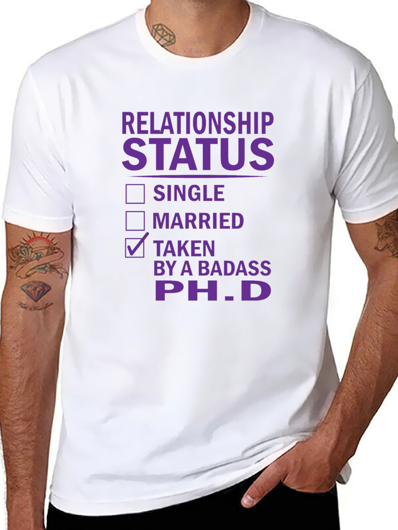 Relationship Status Taken PhD T-Shirt Funny