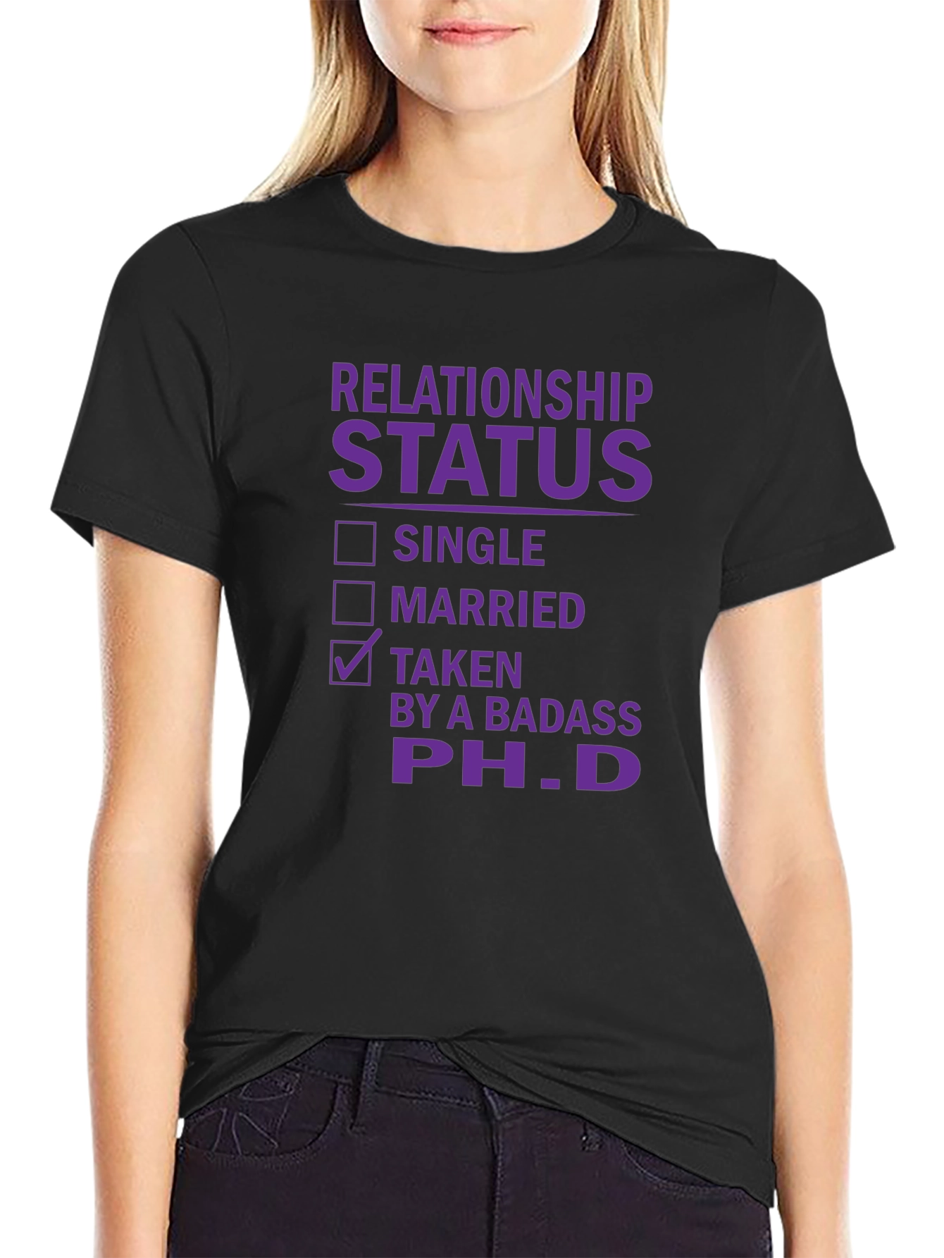 Relationship Status Taken PhD T-Shirt Funny