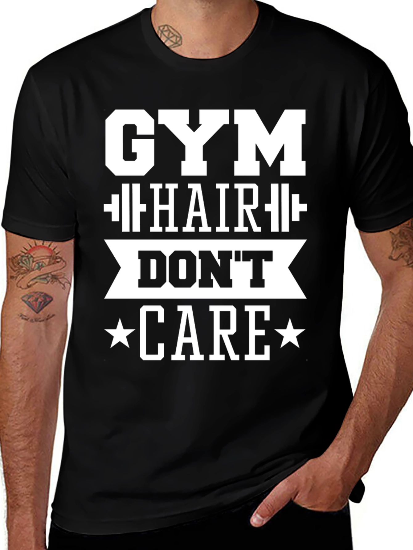 Gym Hair Dont Care Graphic T-Shirt