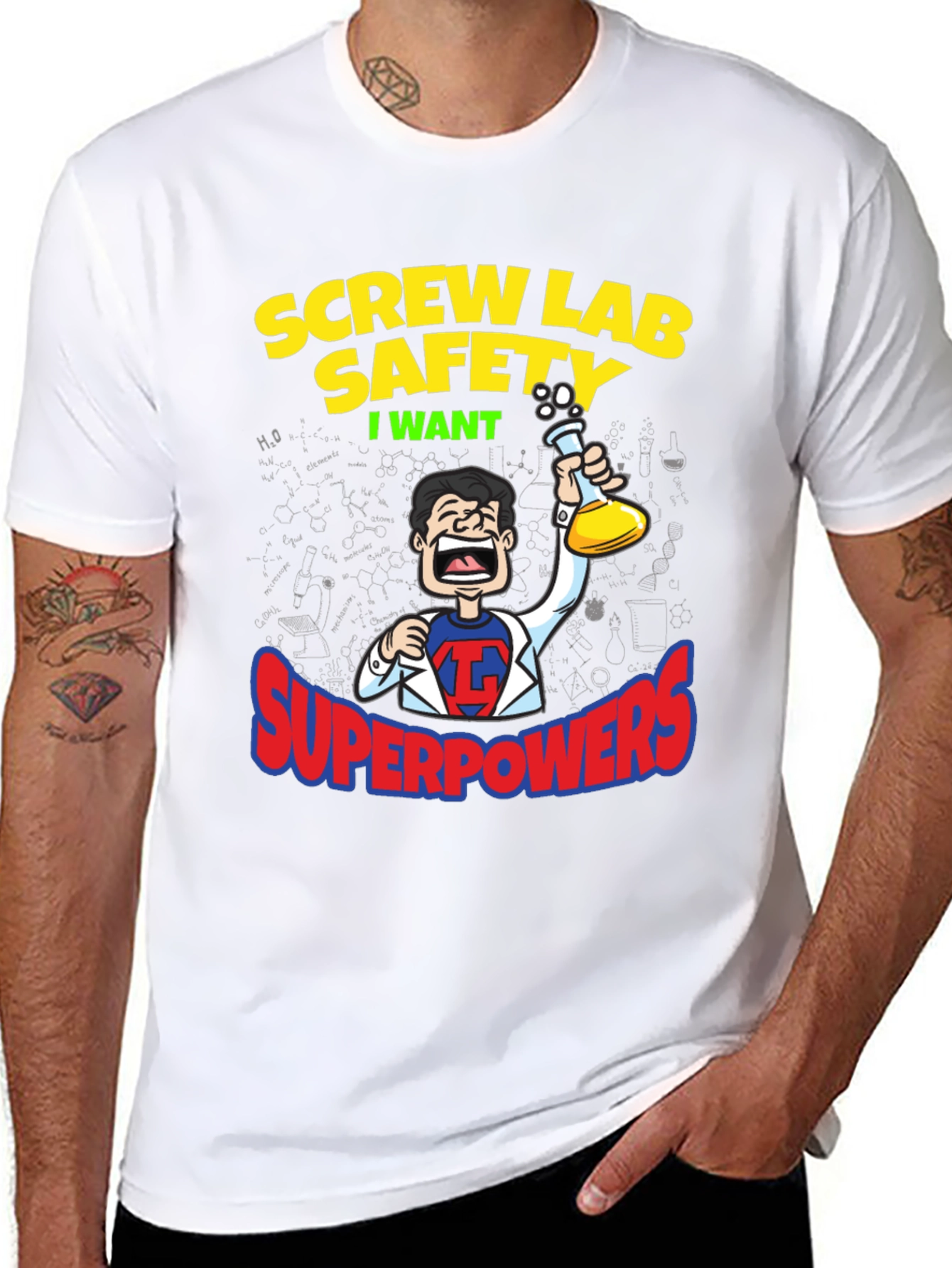Screw Lab Safety T-Shirt - Superpowers Humor Tee