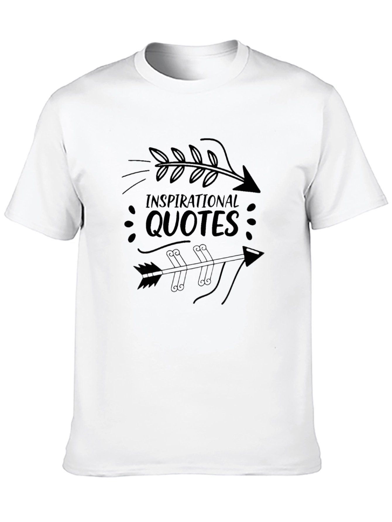 Inspirational Quotes Graphic Tee - Black Cotton Blend