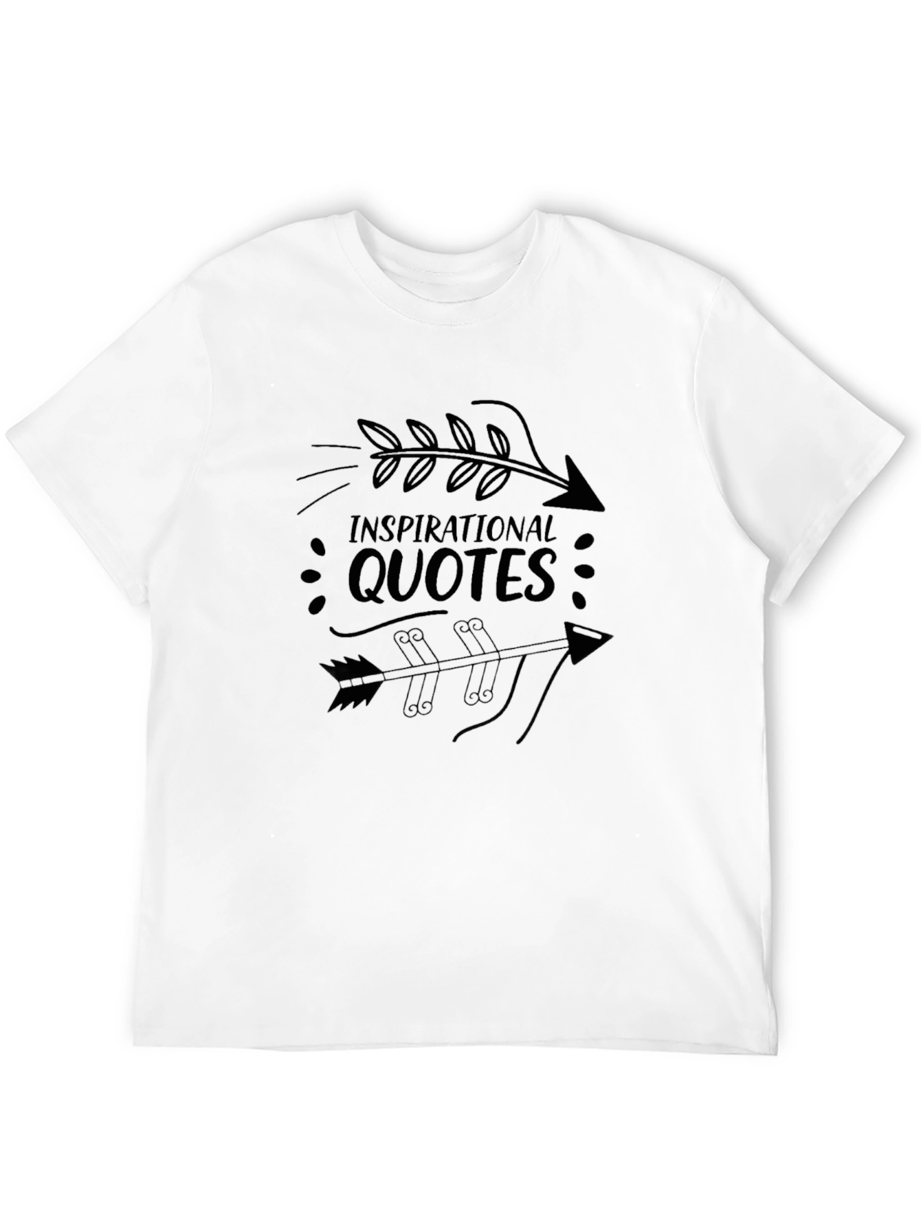 Inspirational Quotes Graphic Tee - Black Cotton Blend