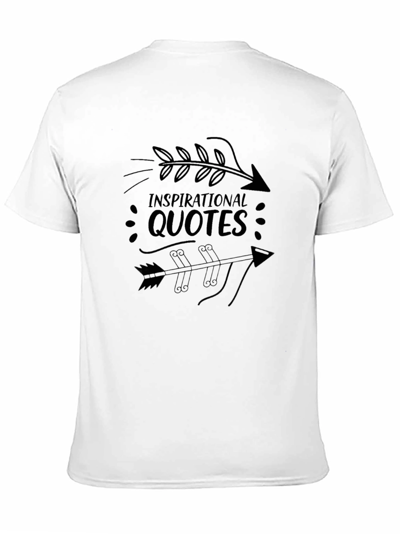 Inspirational Quotes Graphic Tee - Black Cotton Blend