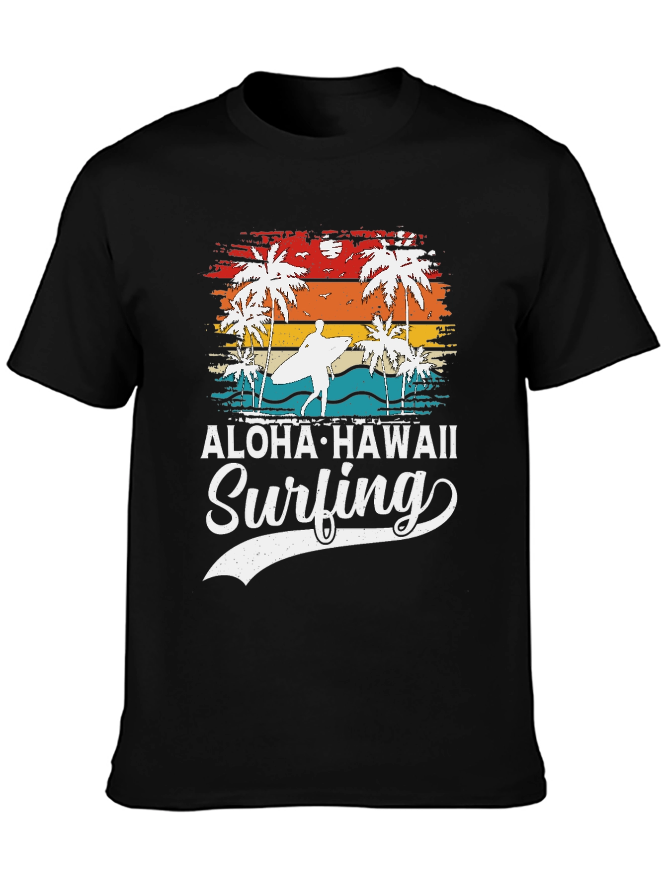Aloha Hawaii Surfing Graphic T-Shirt