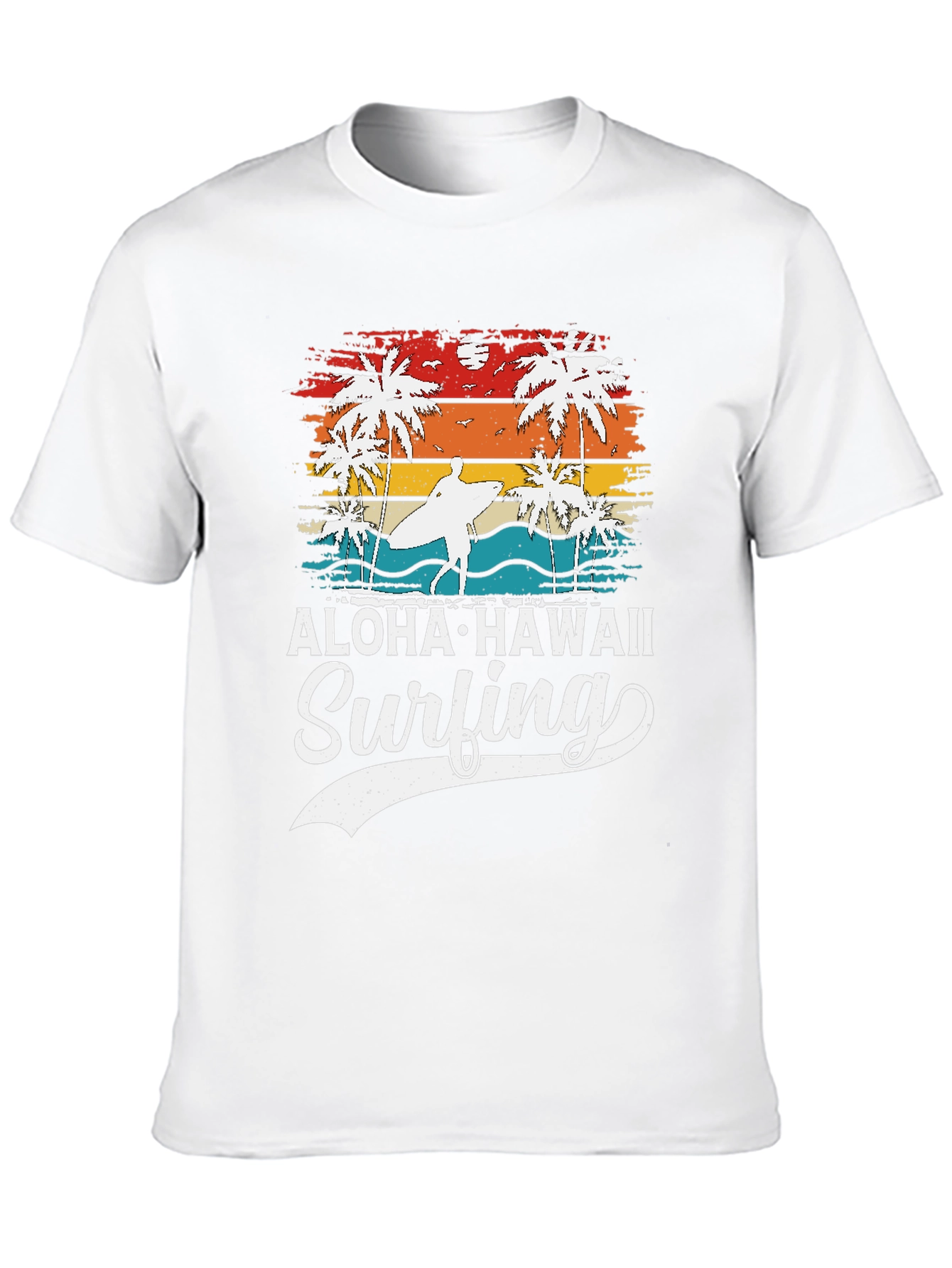 Aloha Hawaii Surfing Graphic T-Shirt