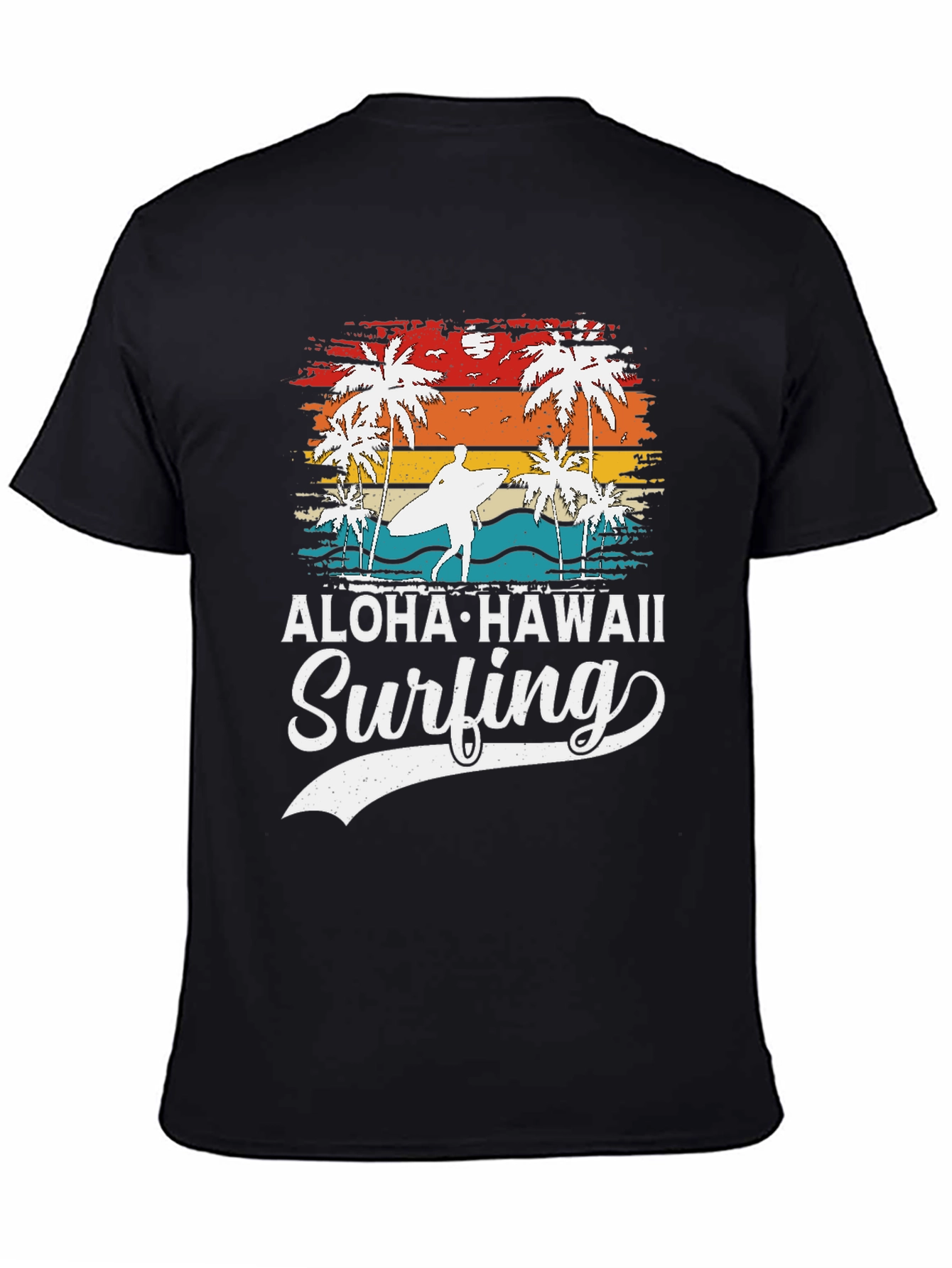 Aloha Hawaii Surfing Graphic T-Shirt