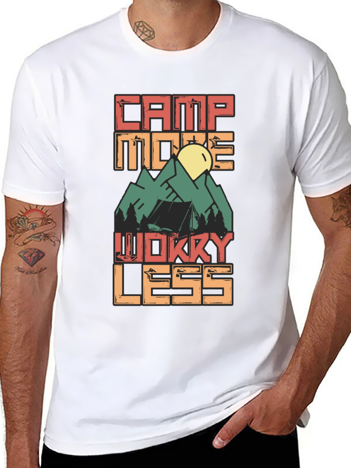 Camp More Worry Less Graphic Tee
