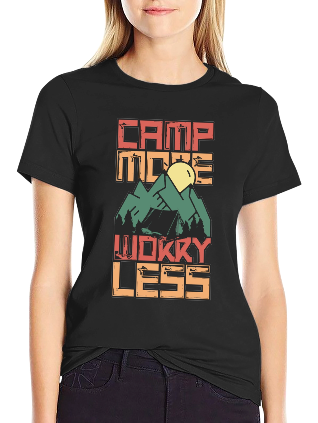 Camp More Worry Less Graphic Tee
