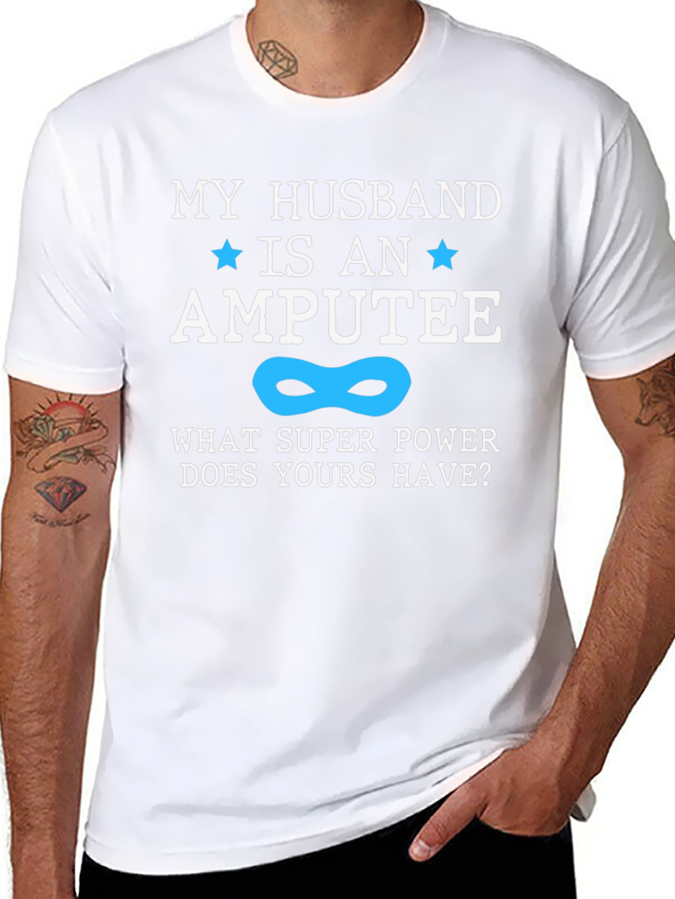 Husband Amputee Superpower T-Shirt