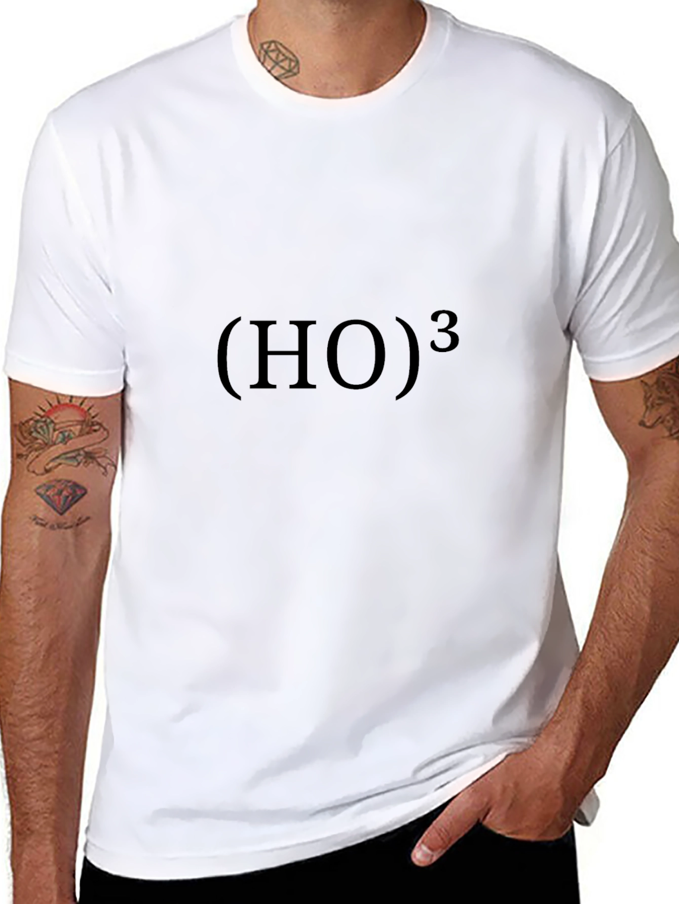 Funny (HO)³ T-Shirt - Black Cotton Casual Tee