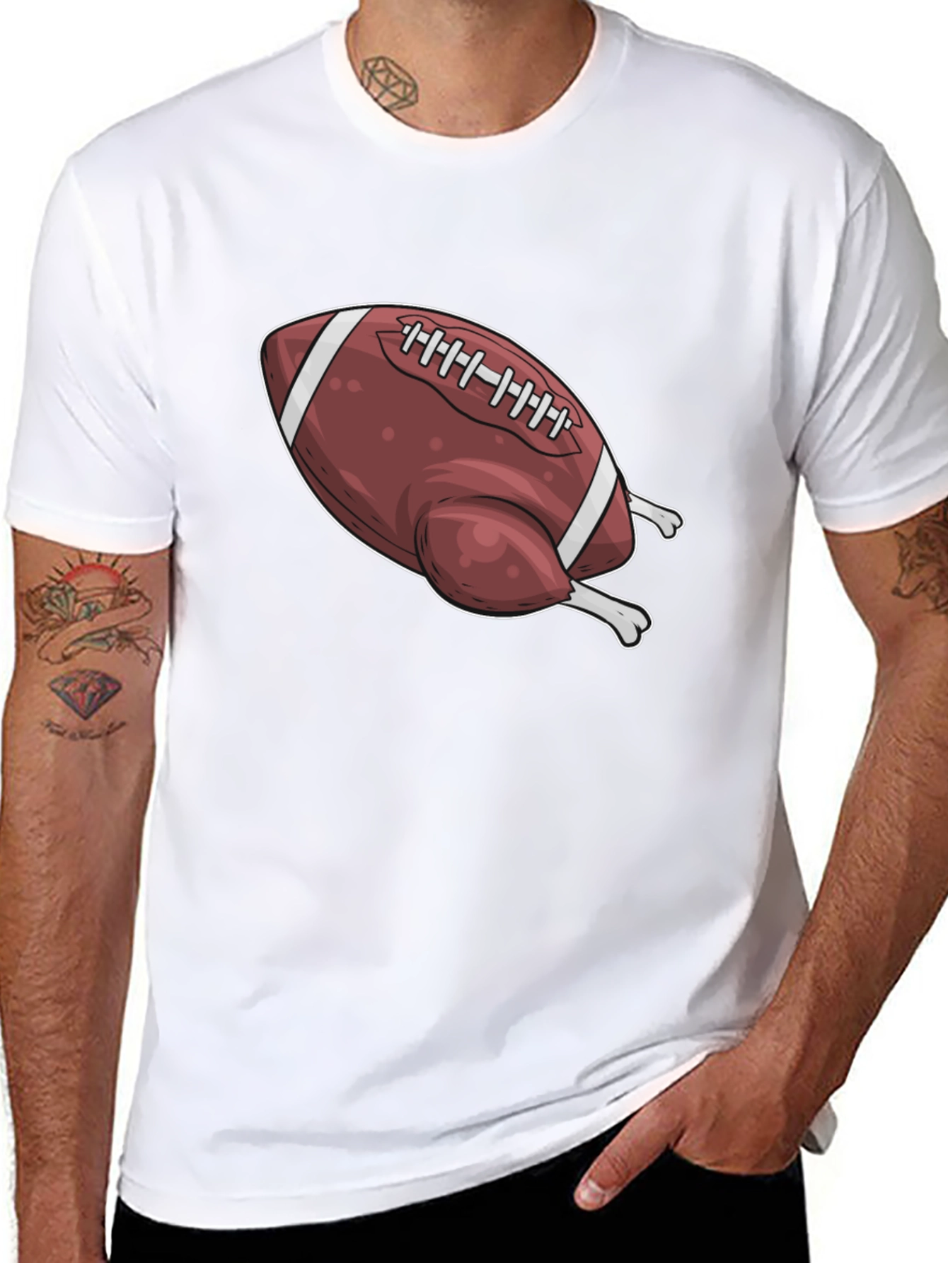 Football Turkey T-Shirt - Thanksgiving Graphic Tee