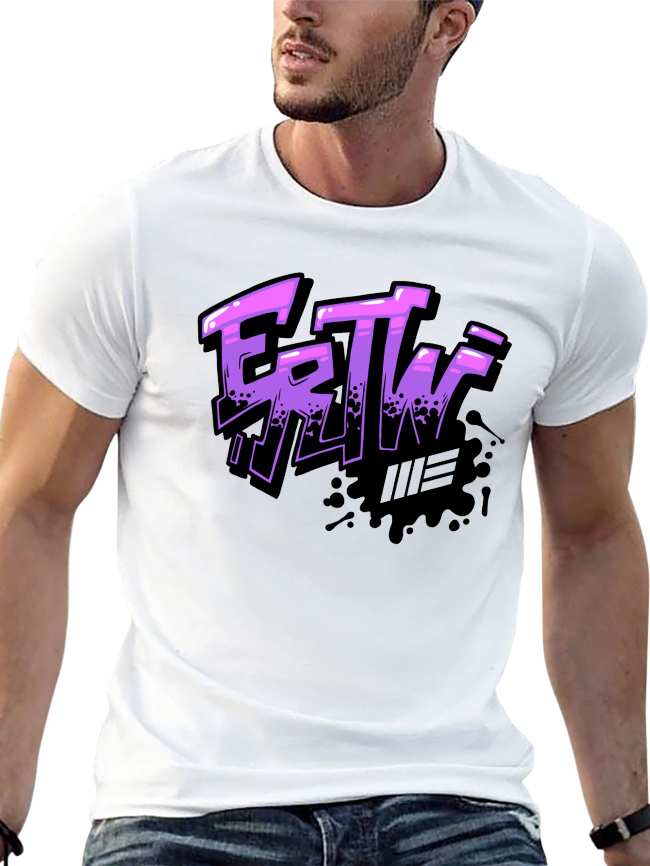 Ertw Graphic Print Black T-Shirt