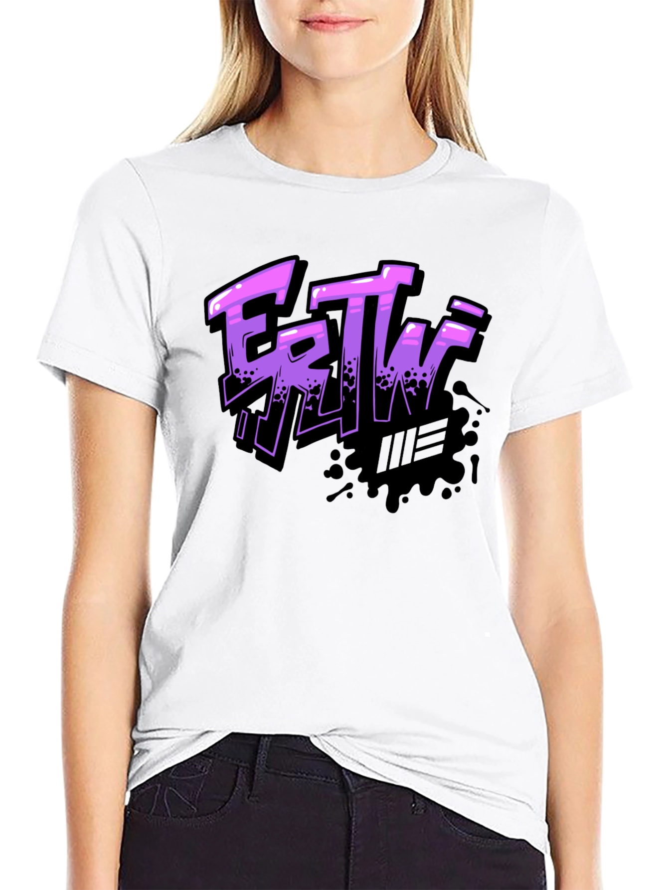 Ertw Graphic Print Black T-Shirt