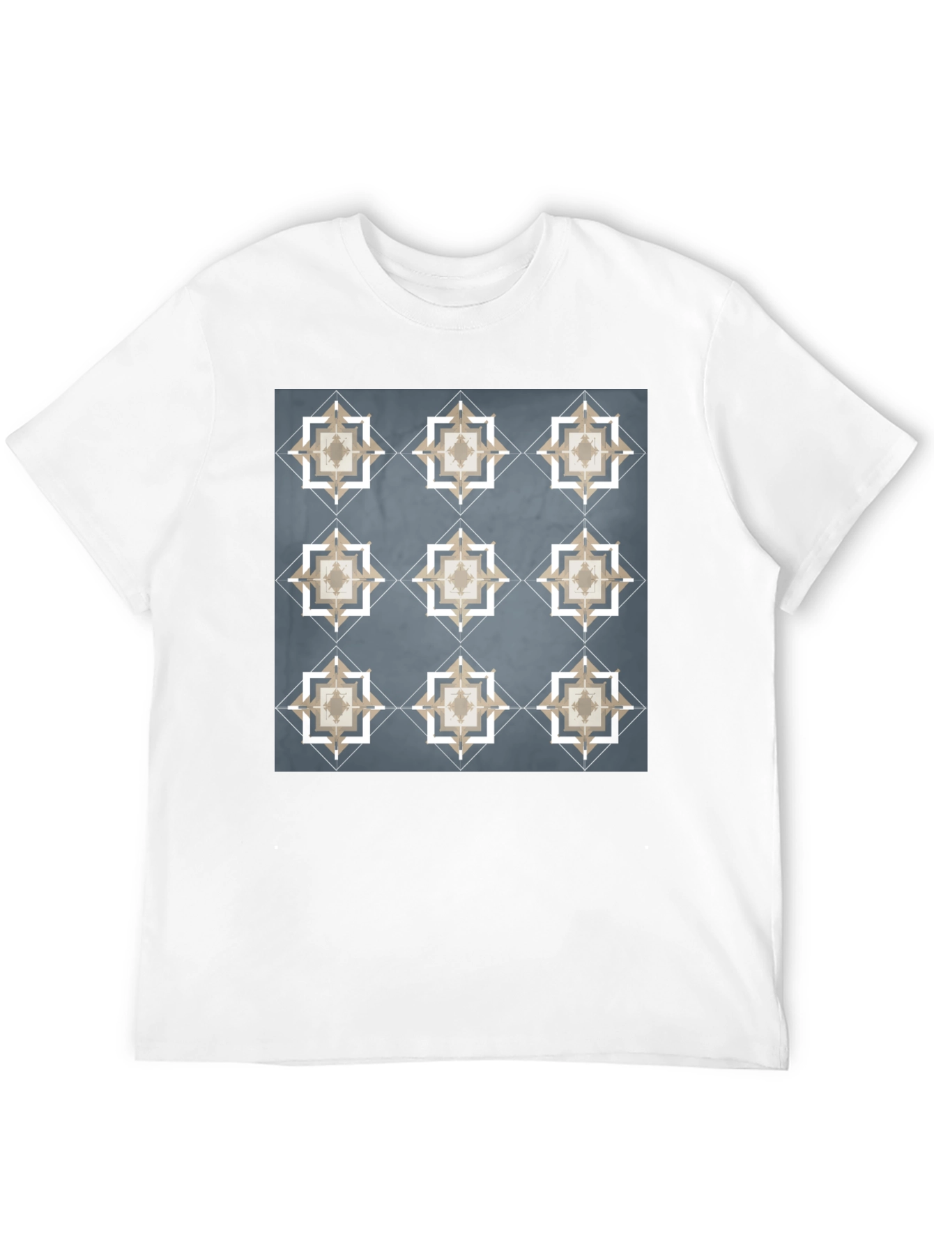 Geometric Star Pattern T-Shirt - Modern Style