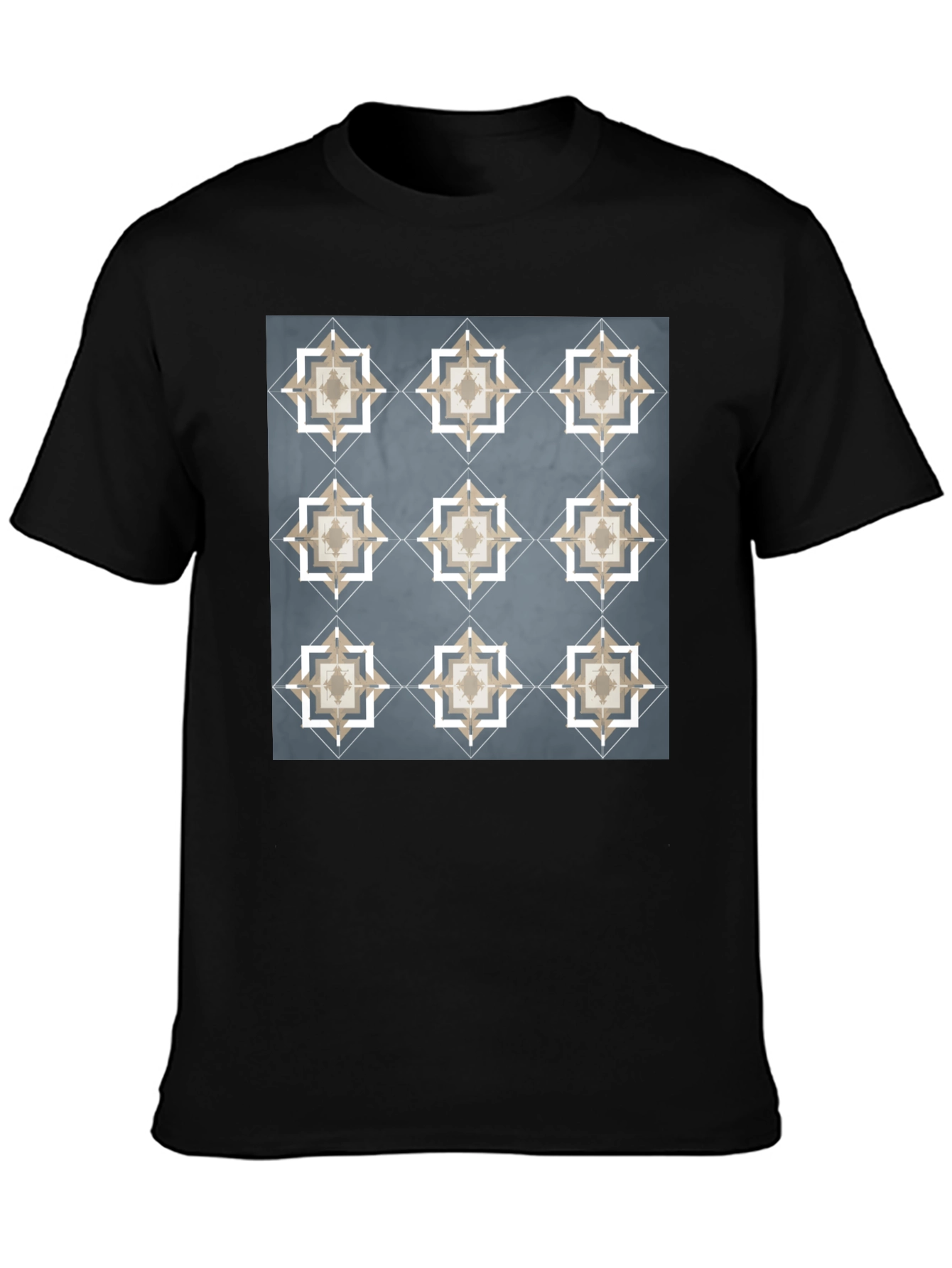 Geometric Star Pattern T-Shirt - Modern Style