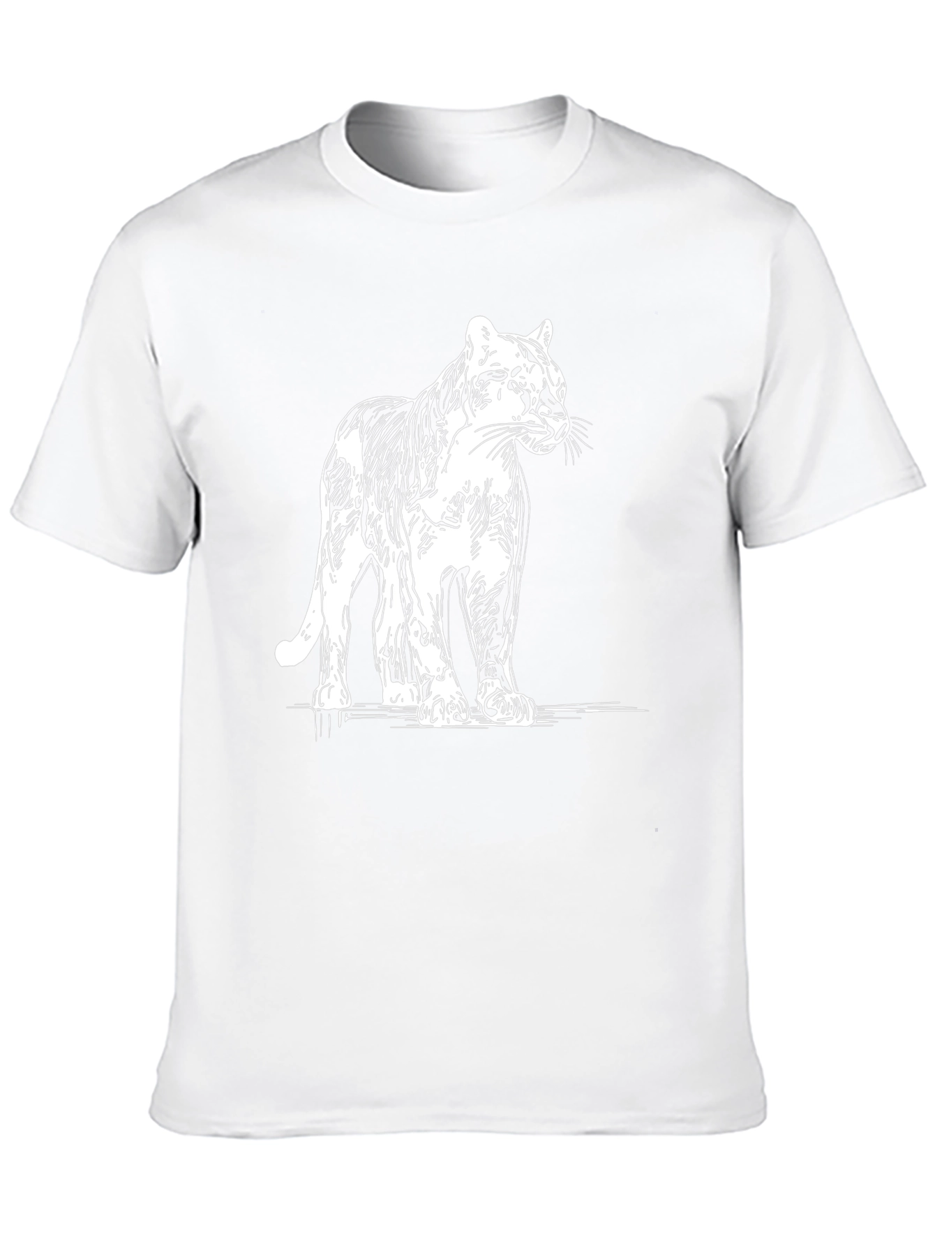 Black T-Shirt with White Puma Print