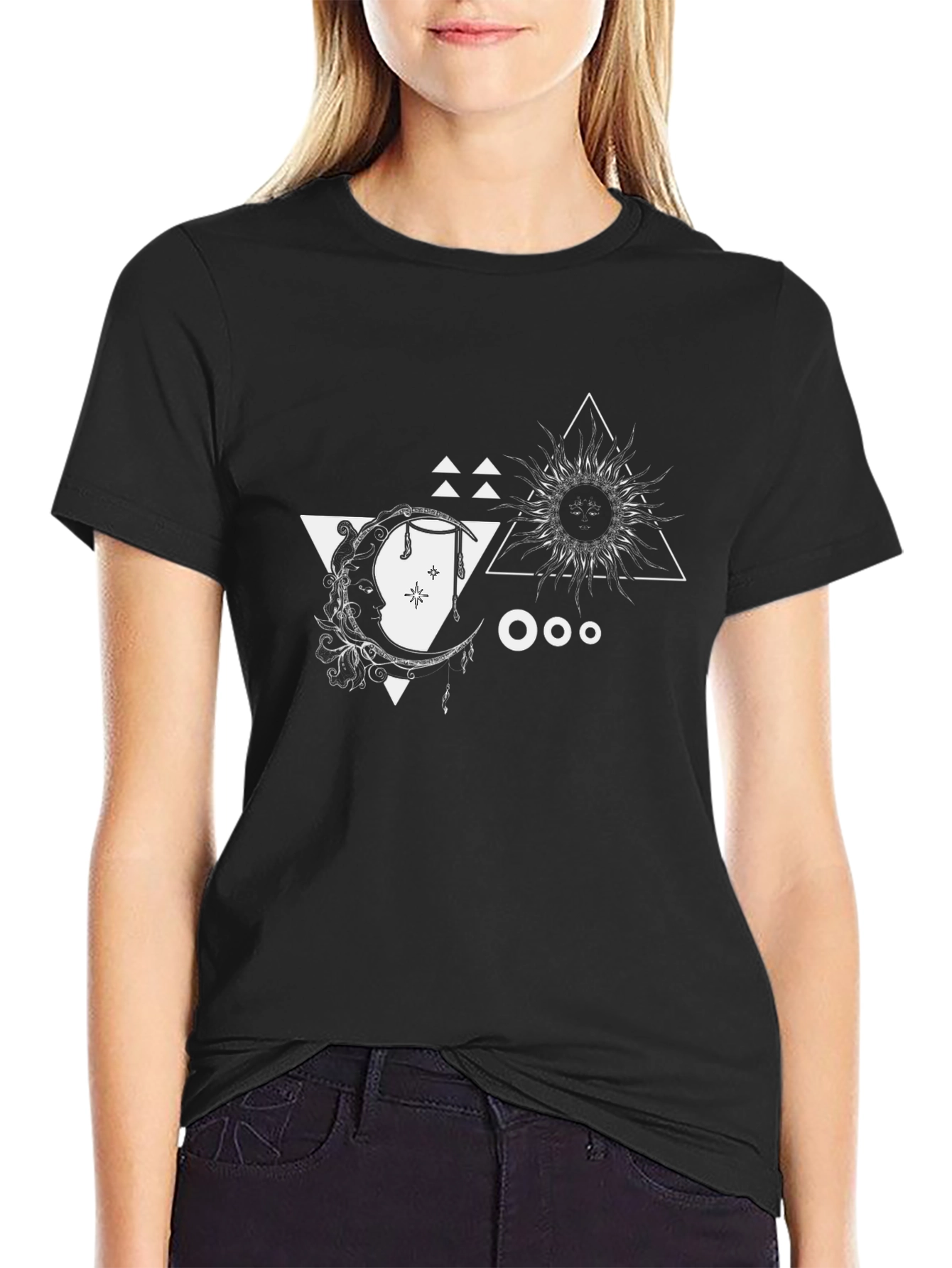 Celestial Moon & Sun Graphic Tee