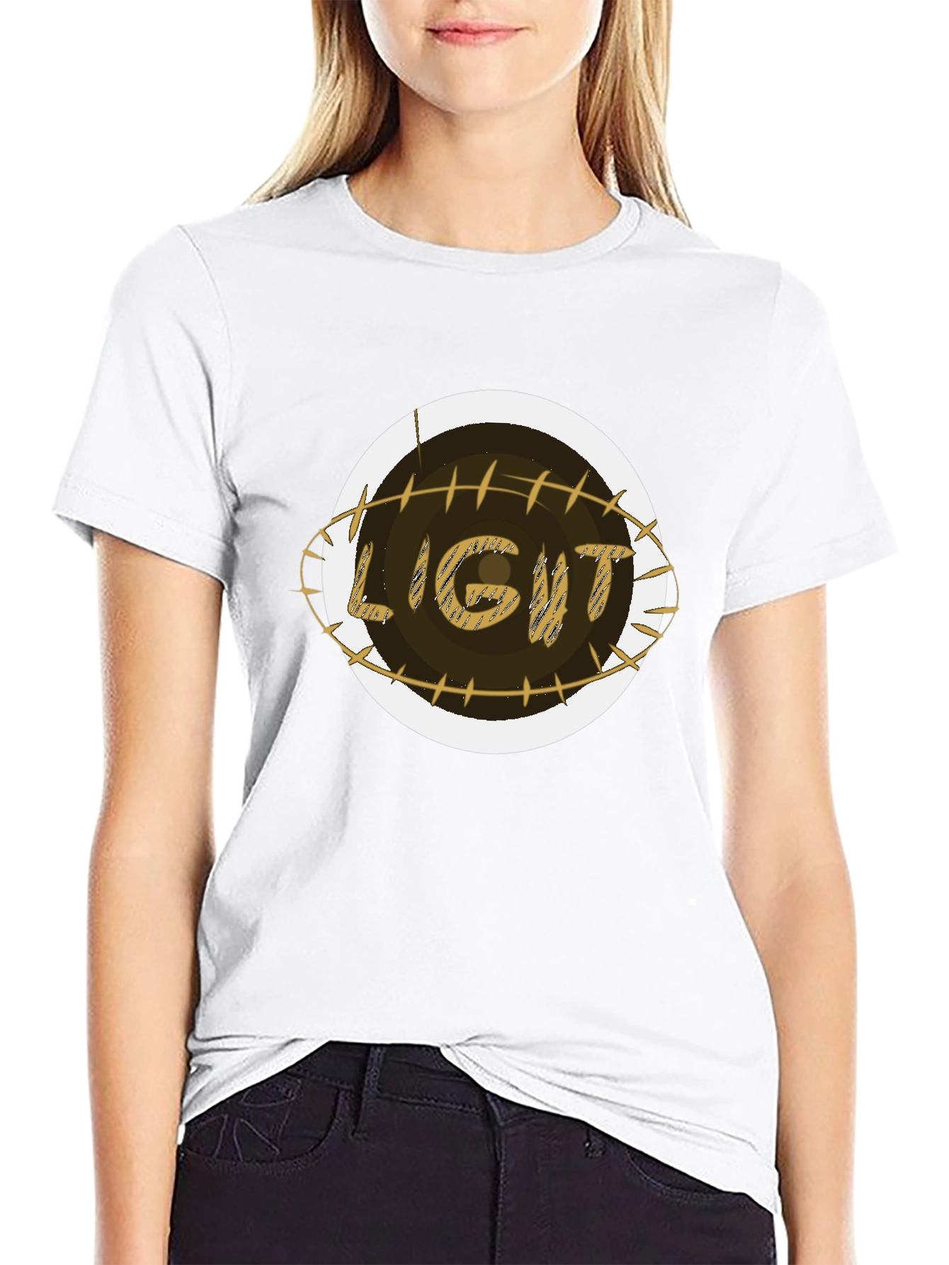 Light Football Graphic Tee - Sporty Style