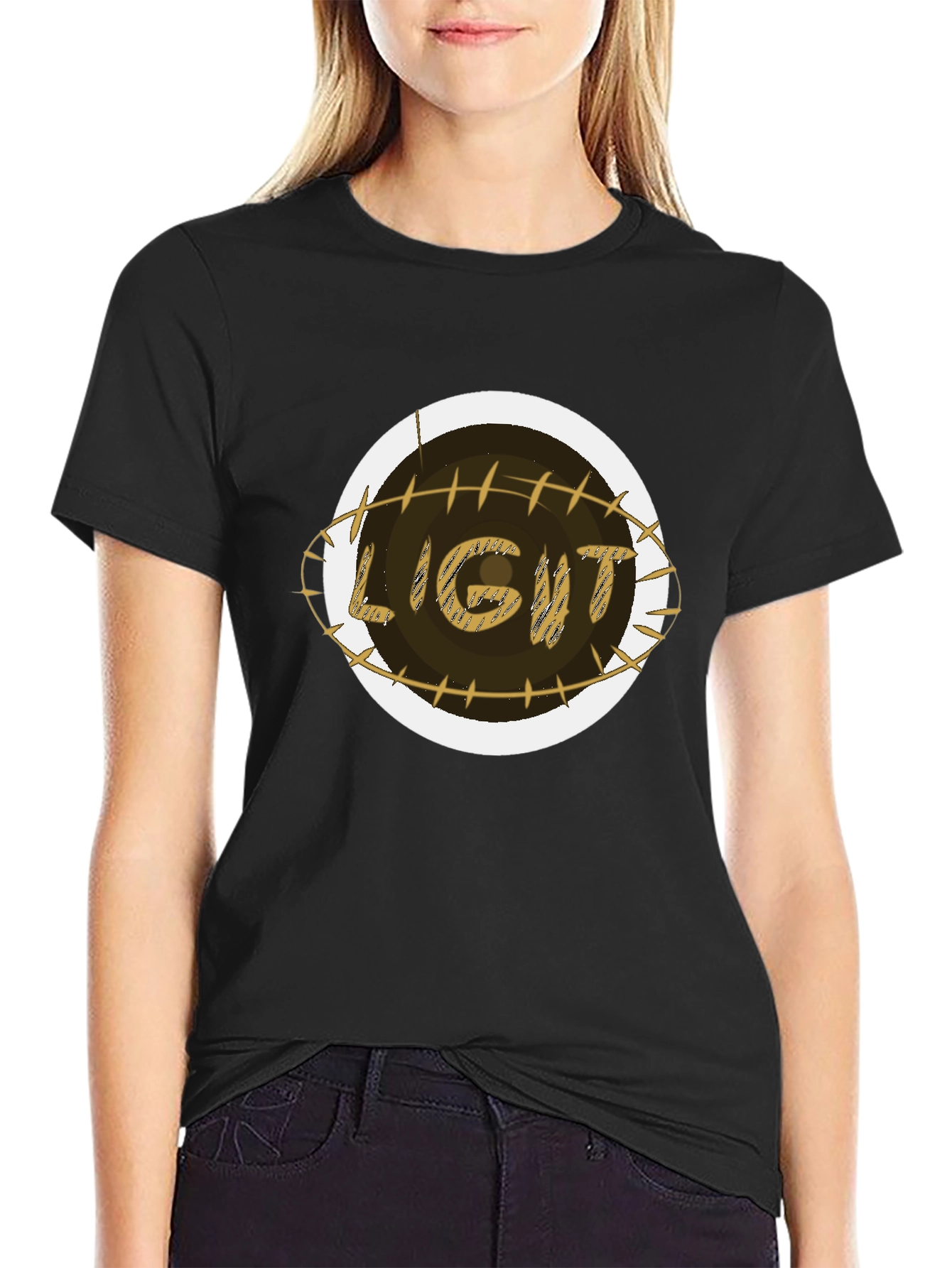 Light Football Graphic Tee - Sporty Style