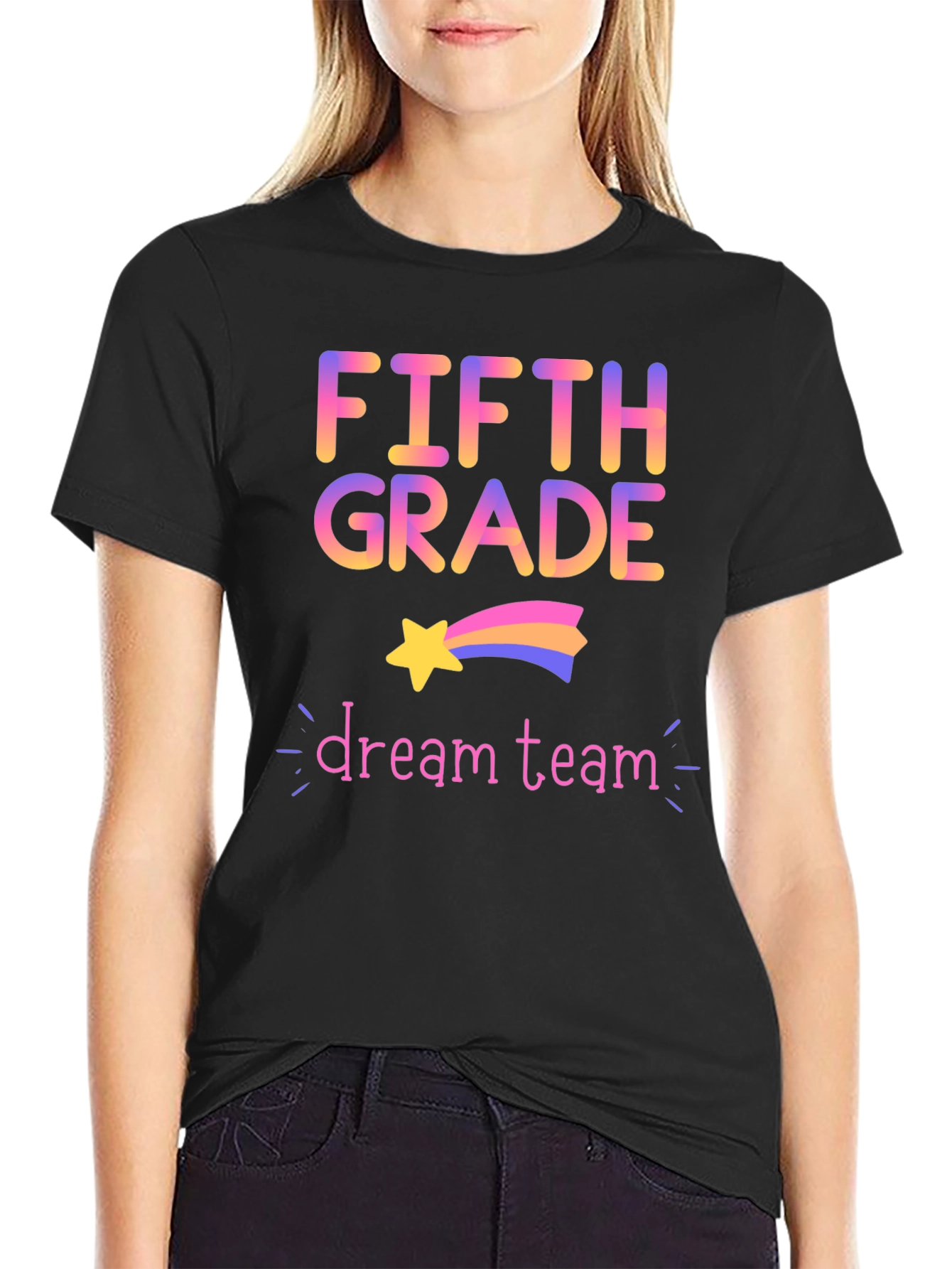 Fifth Grade Dream Team Black T-Shirt