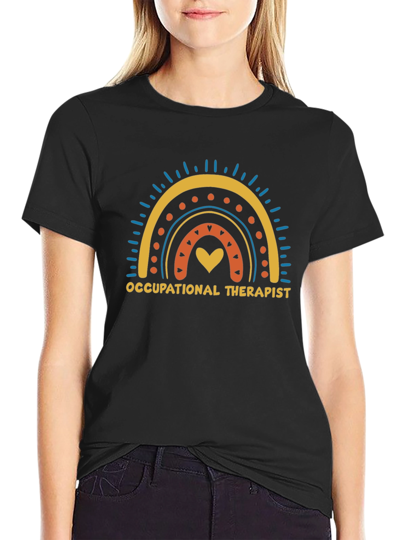 Occupational Therapist Rainbow Heart T-Shirt