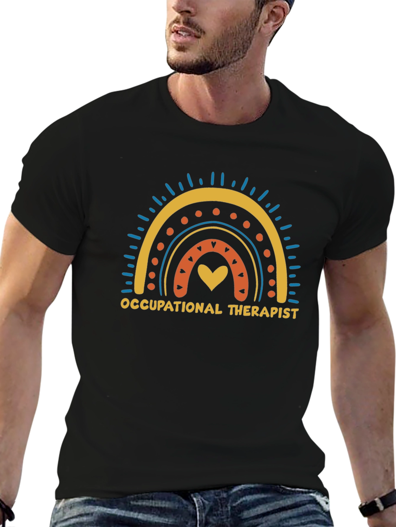 Occupational Therapist Rainbow Heart T-Shirt