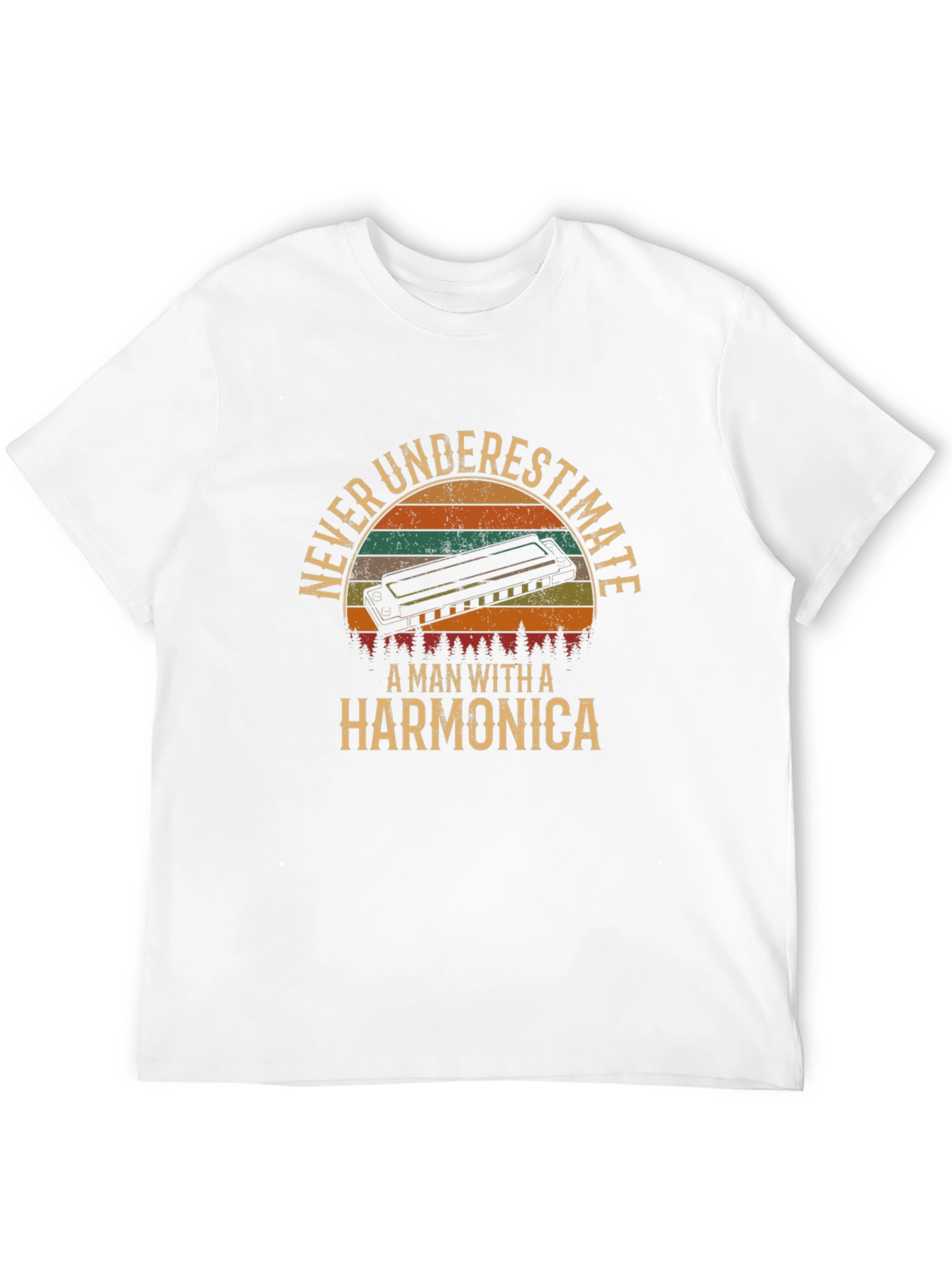 Never Underestimate Harmonica T-Shirt