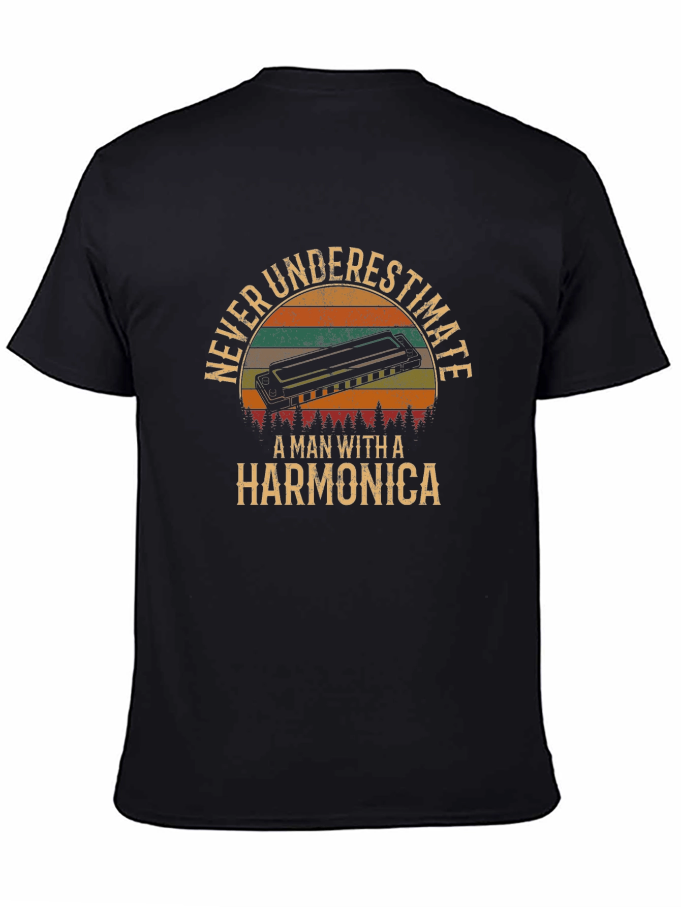 Never Underestimate Harmonica T-Shirt