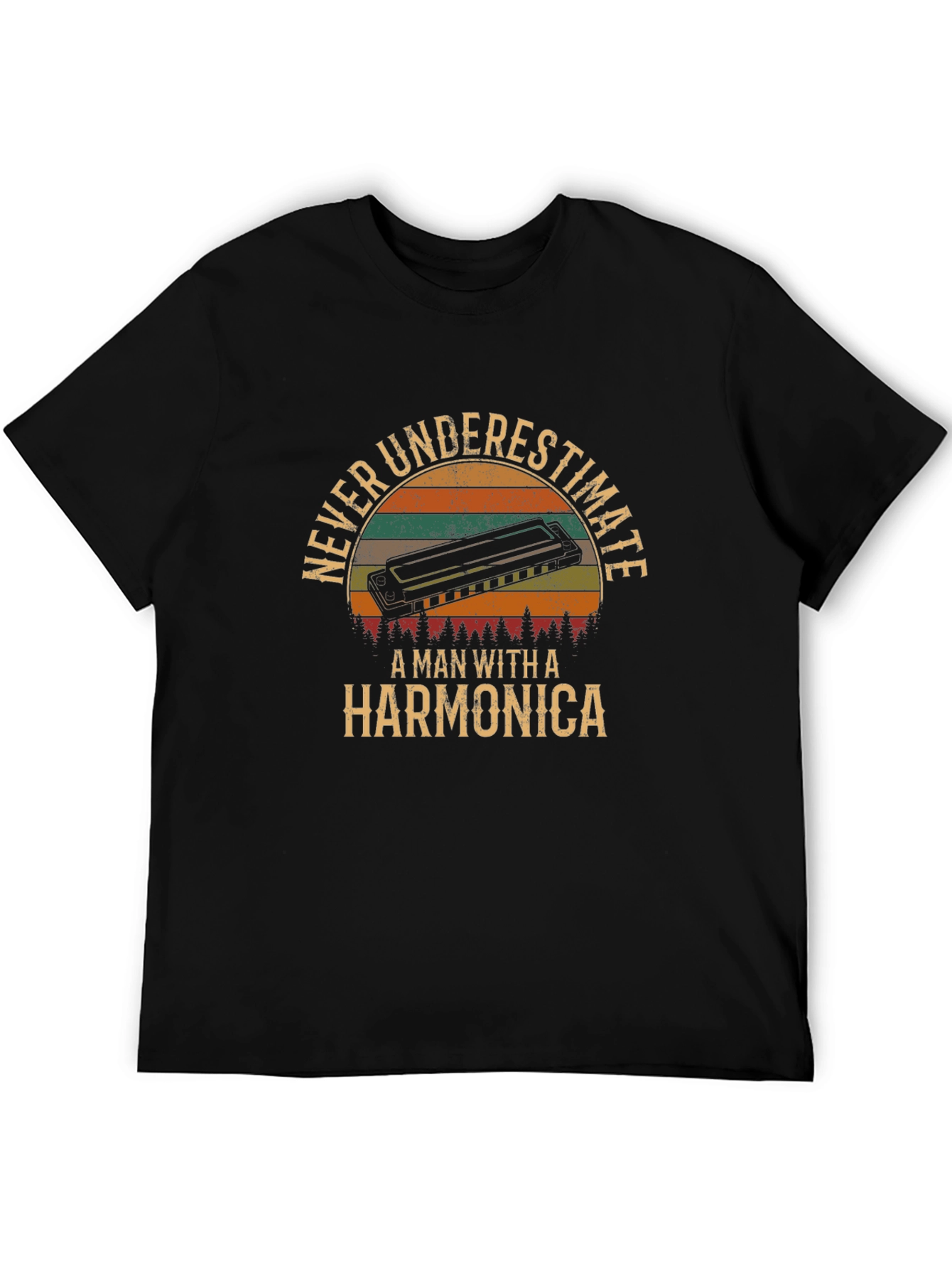 Never Underestimate Harmonica T-Shirt