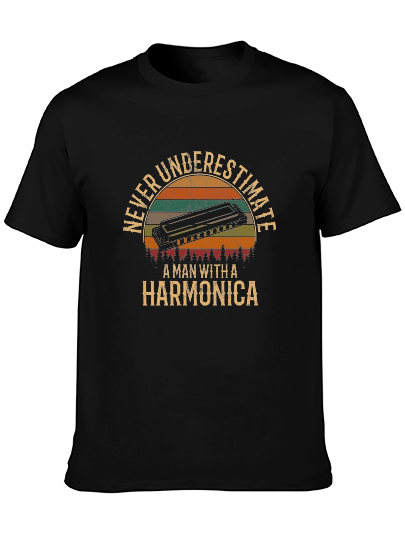 Never Underestimate Harmonica T-Shirt