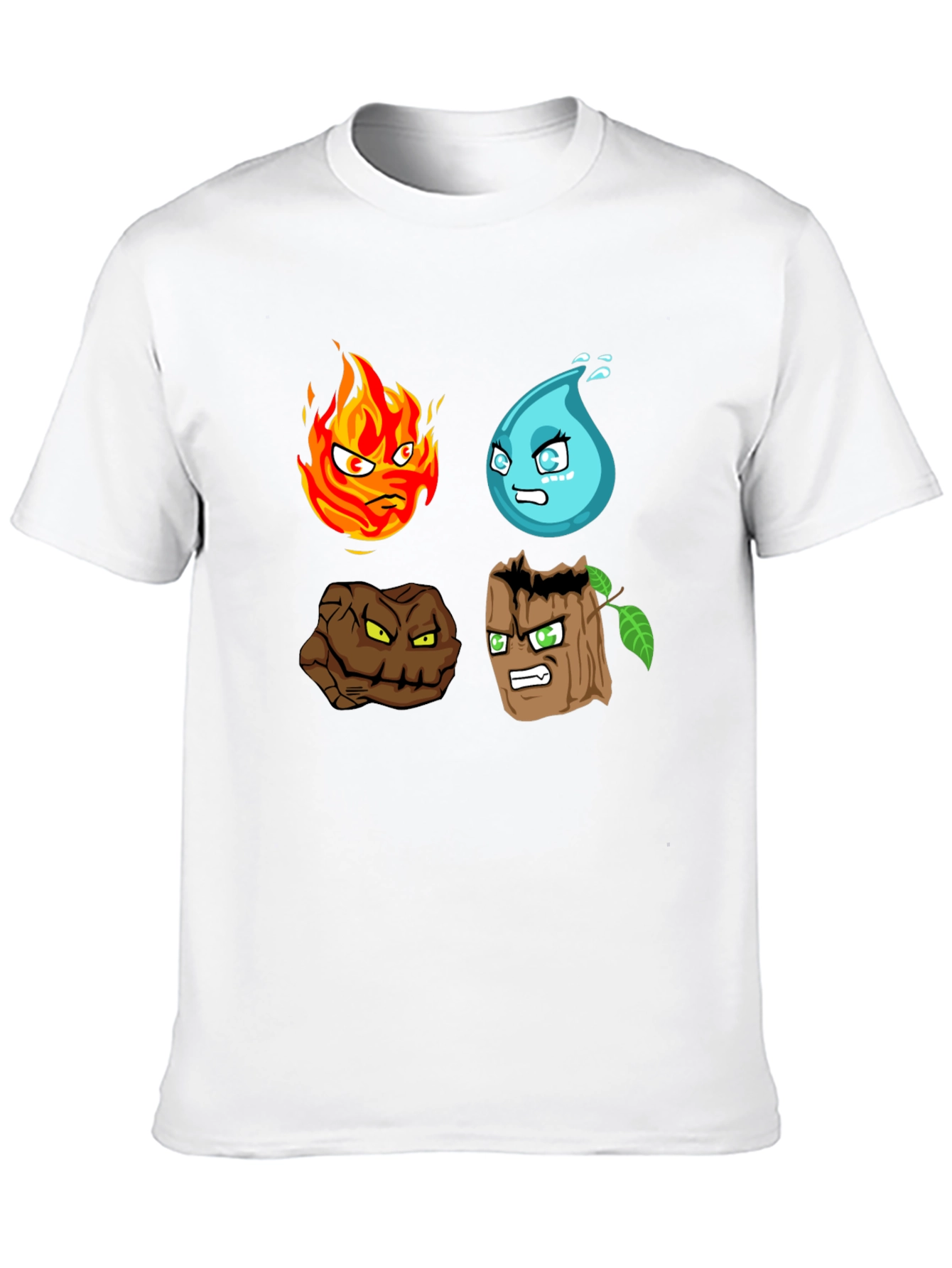 Elements T-Shirt - Fire Water Earth Wood Graphic Tee