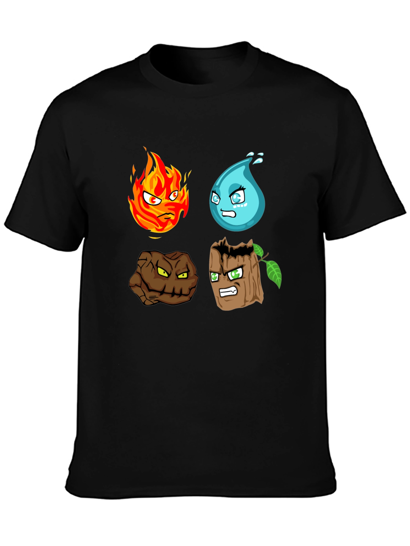 Elements T-Shirt - Fire Water Earth Wood Graphic Tee