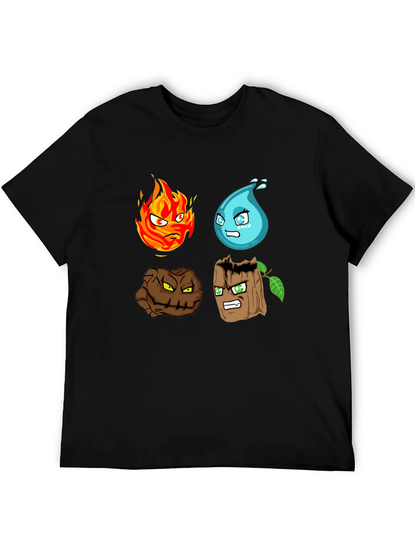 Elements T-Shirt - Fire Water Earth Wood Graphic Tee