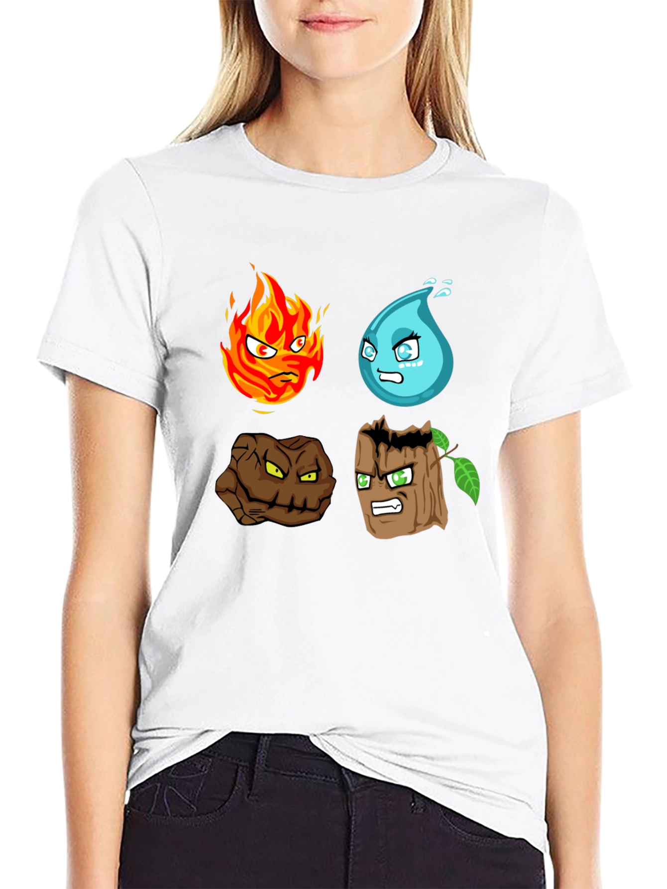 Elements T-Shirt - Fire Water Earth Wood Graphic Tee