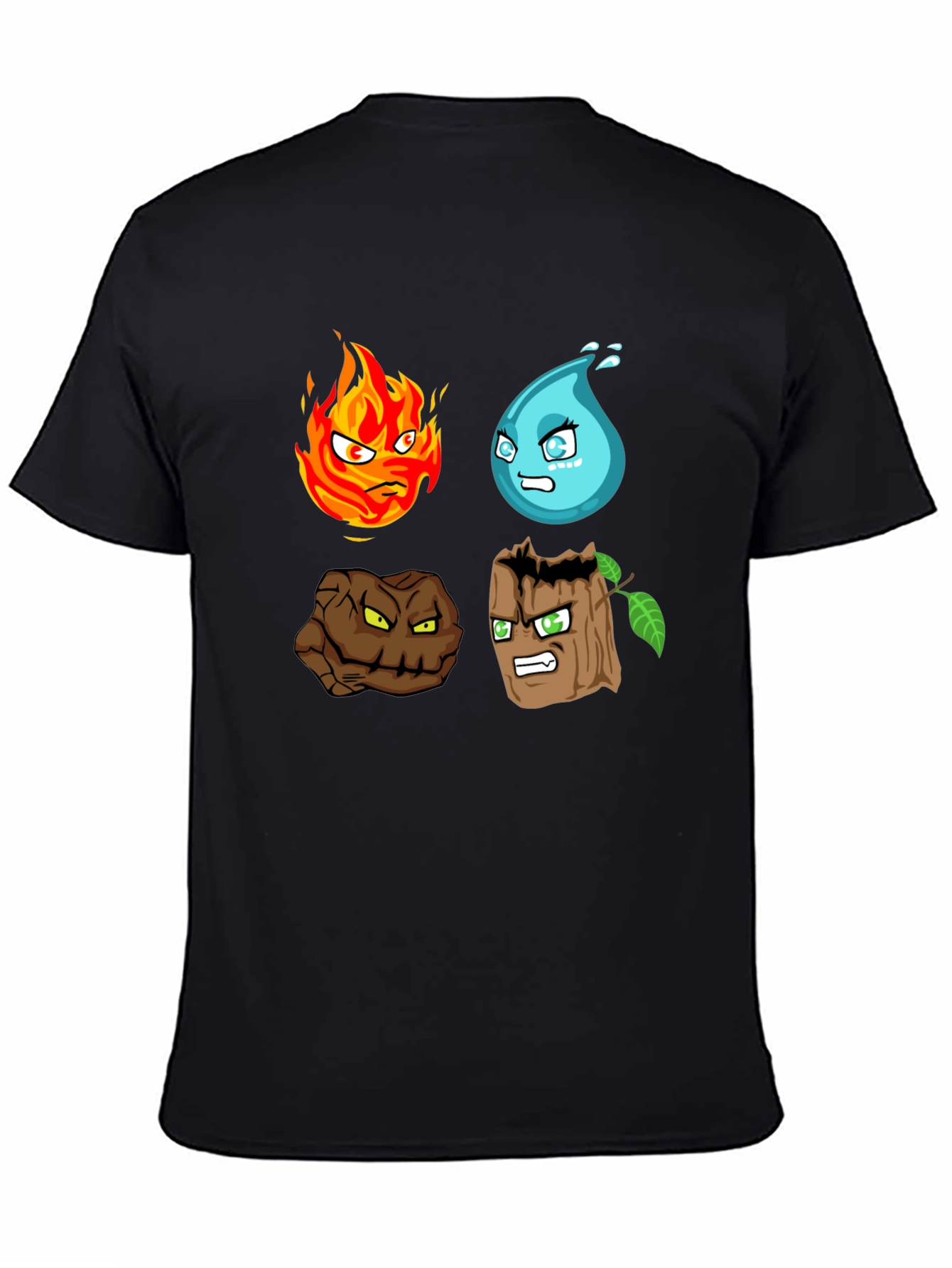 Elements T-Shirt - Fire Water Earth Wood Graphic Tee