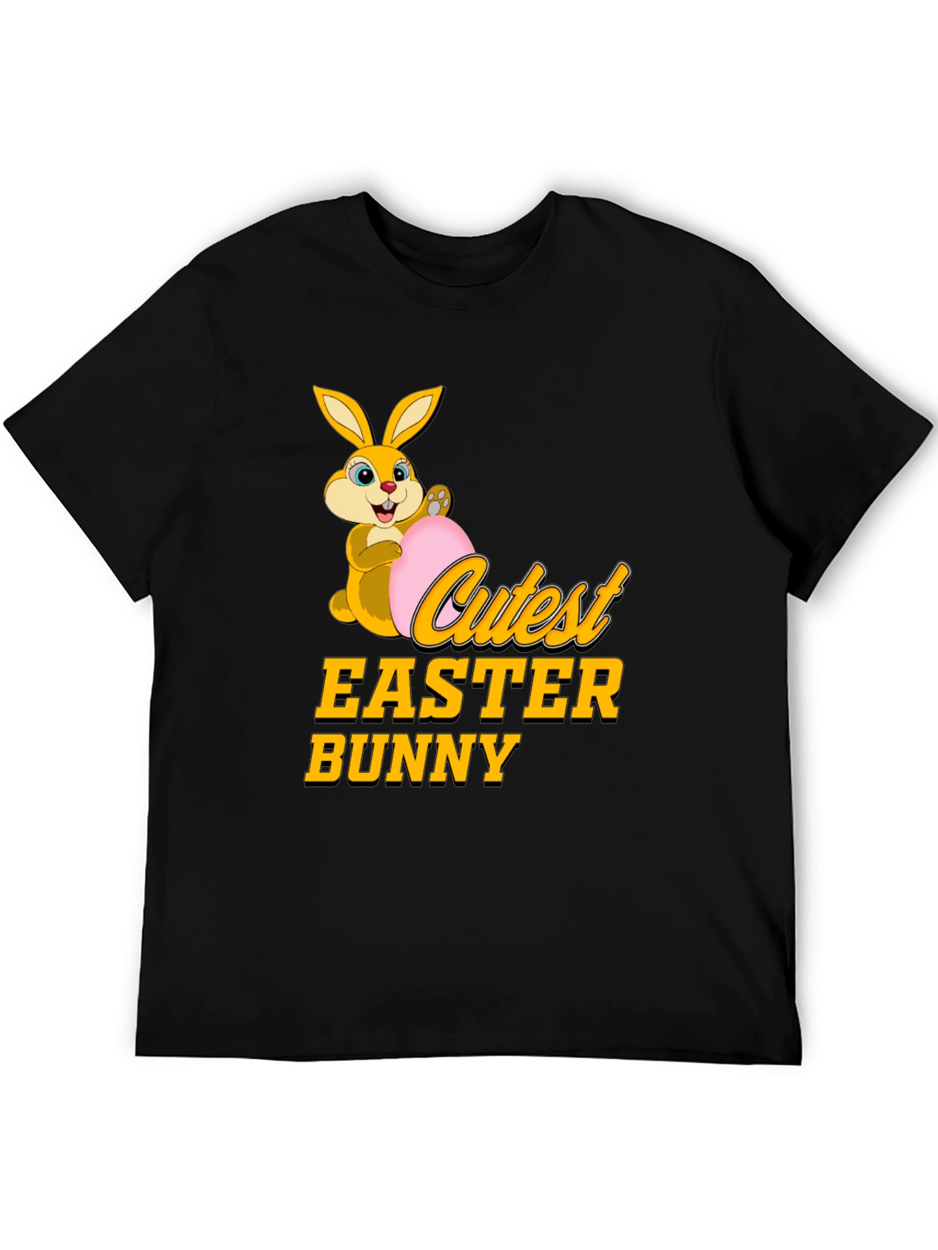 Cutest Easter Bunny Black T-Shirt