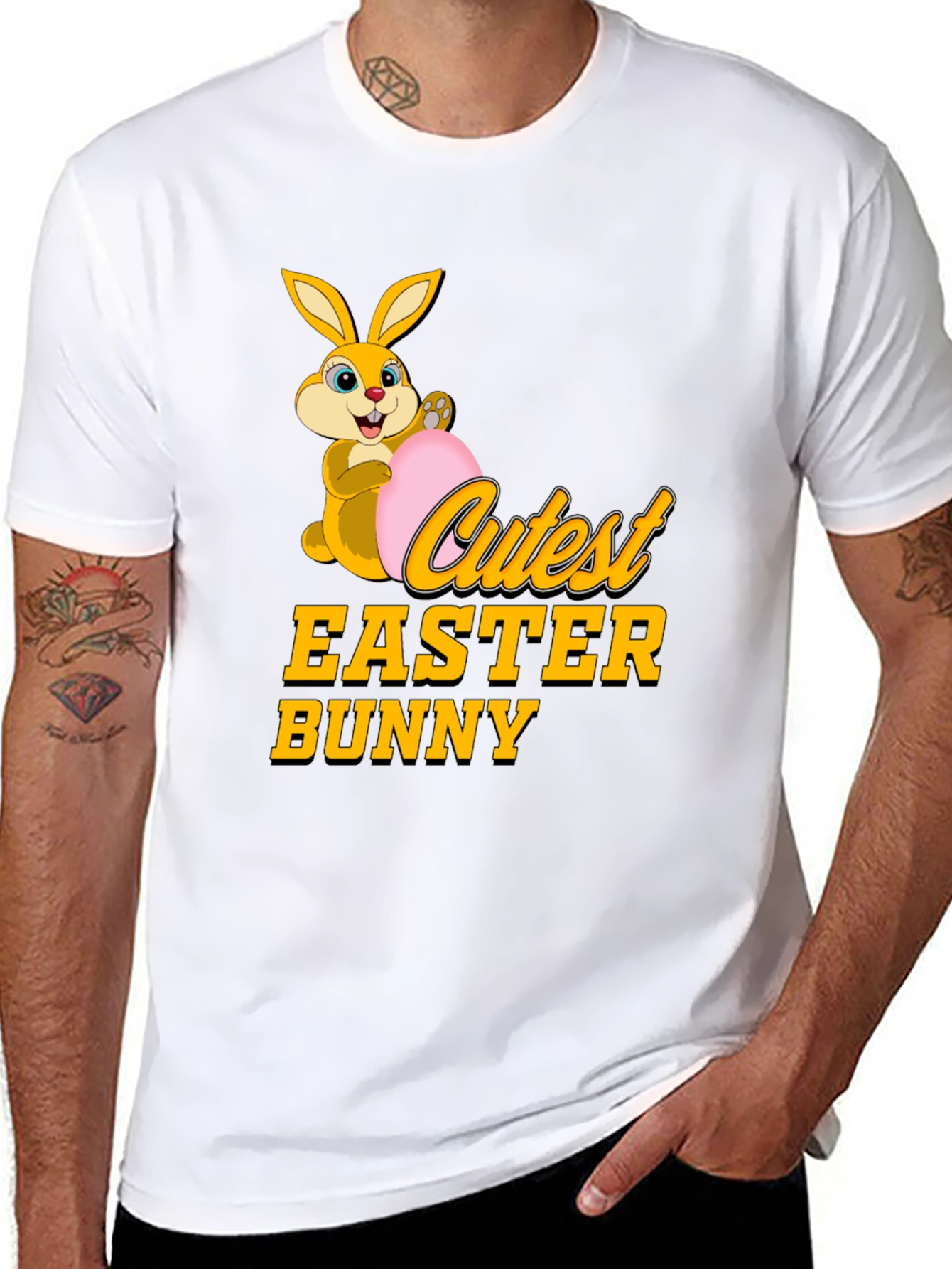 Cutest Easter Bunny Black T-Shirt
