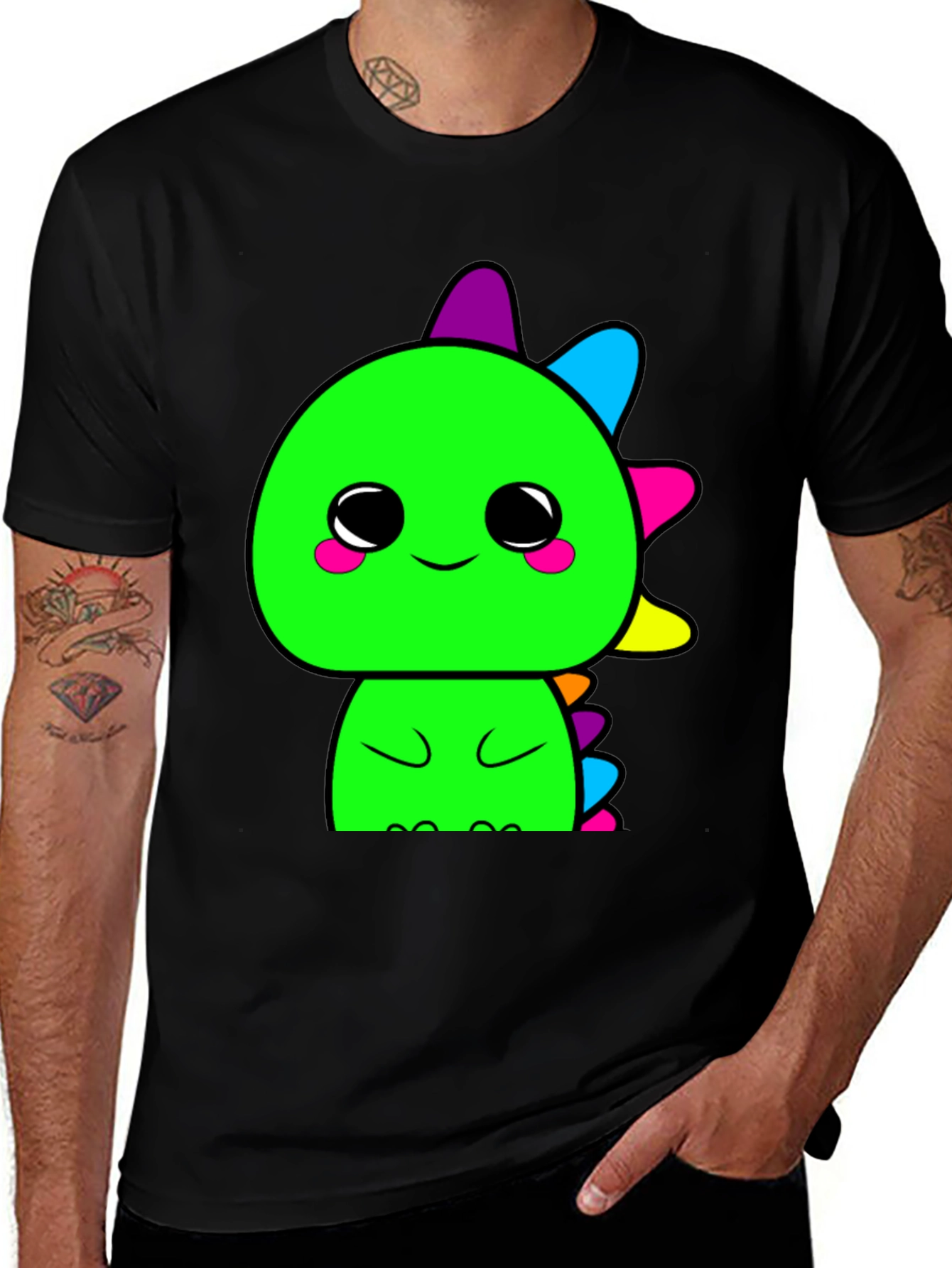 Cute Kawaii Dinosaur Graphic T-Shirt