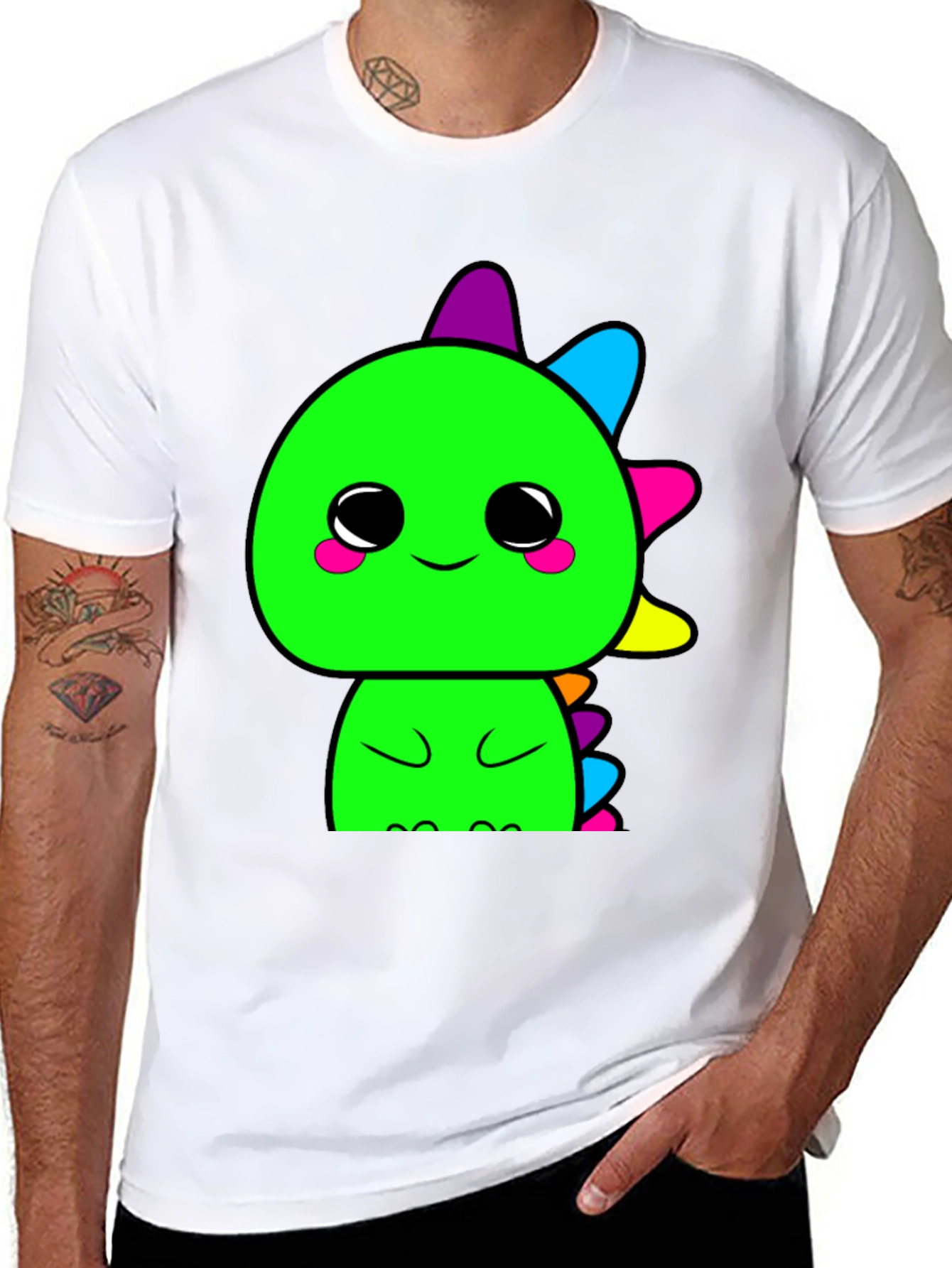 Cute Kawaii Dinosaur Graphic T-Shirt