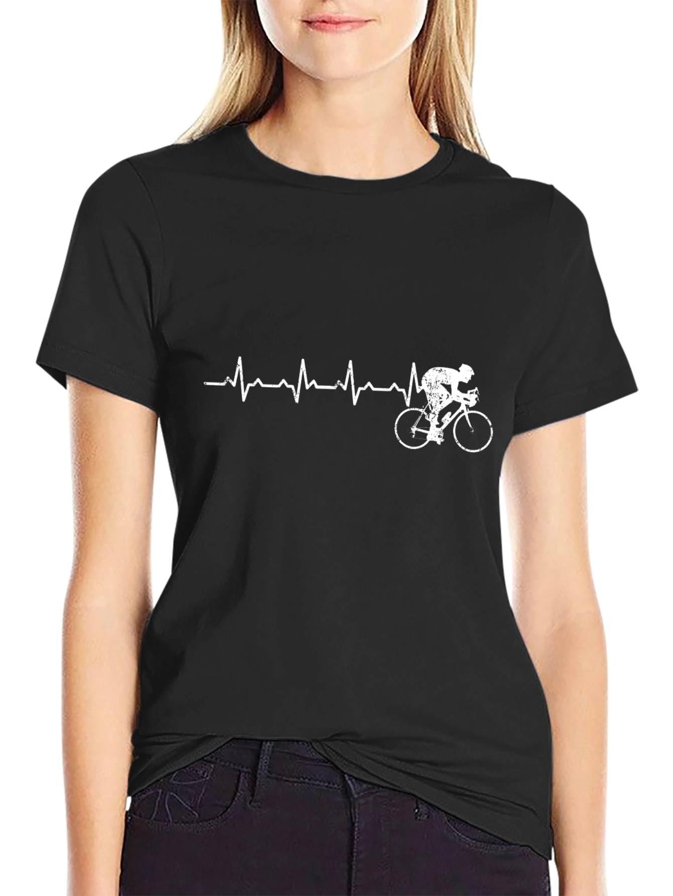 Cycling Heartbeat T-Shirt - Ride Your Passion