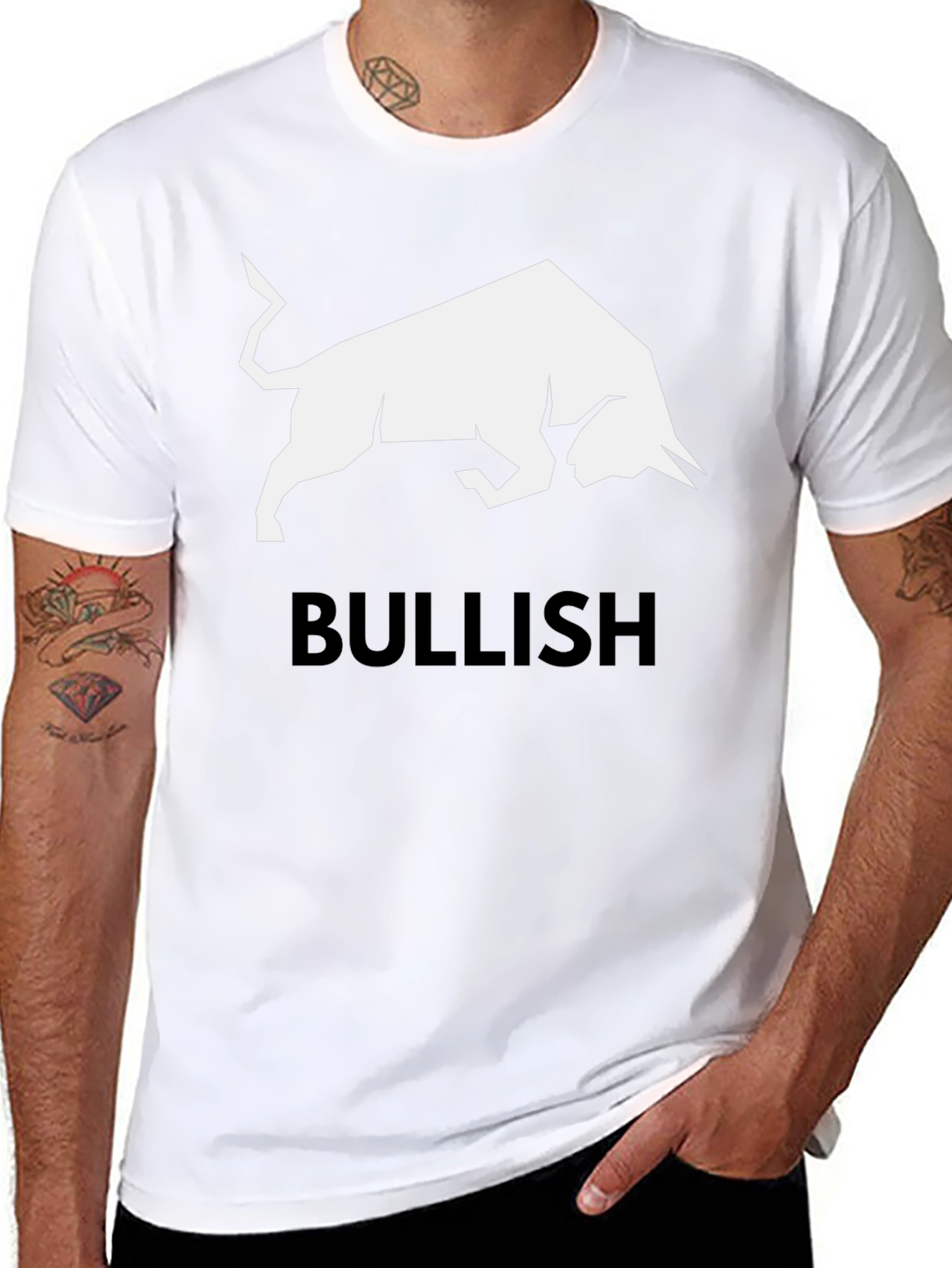 Bullish Graphic Tee - Black Cotton T-Shirt